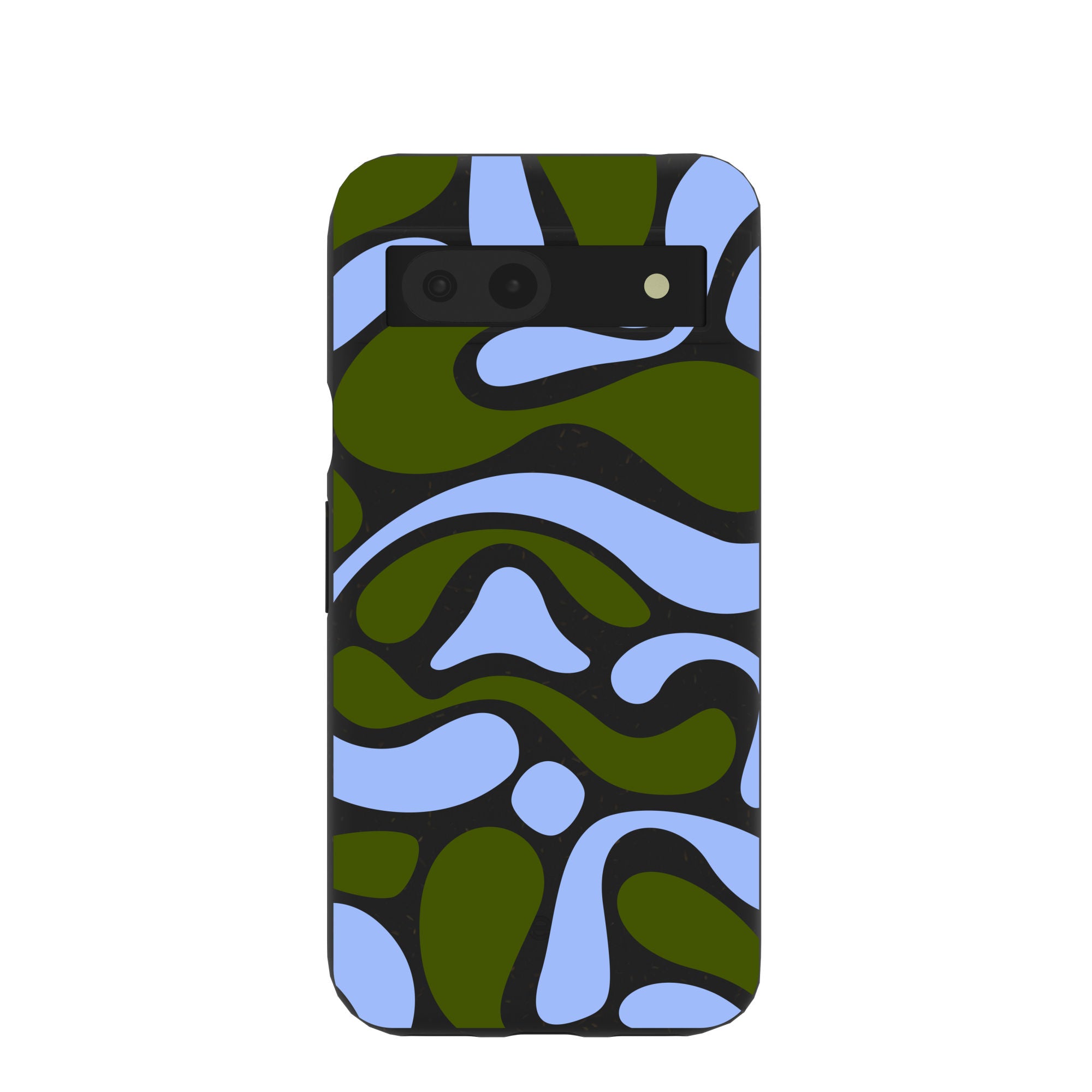 Black Curve and Flow Google Pixel 8a Case Refurbished - Pela Case refurbished available on Cerqular