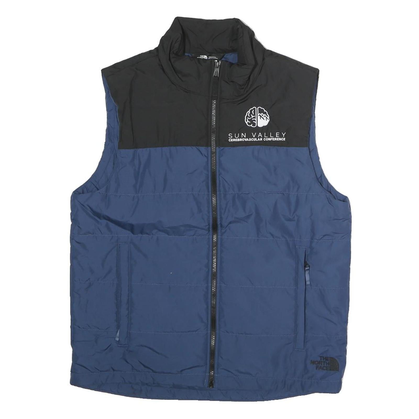 THE NORTH FACE Mens Blue & Black Outdoor Jacket M Polyester Zip Plain Refurbished - N/A refurbished available on Cerqular