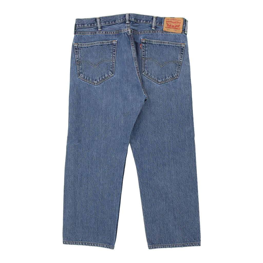 505 Levis Jeans - 37W 27L Blue Cotton Refurbished - Thrifted (note: this is a term often used to describe second- refurbished available on Cerqular