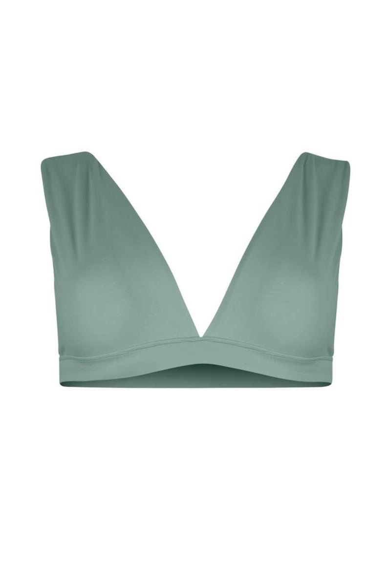 Buy Natalie Bikini Top in Sage Green | Size: Medium Refurbished - $108.00 Natalie Bikini Top in Sage Green | Size: Medium Refurbished - Sauipe Swim refurbished available on Cerqular