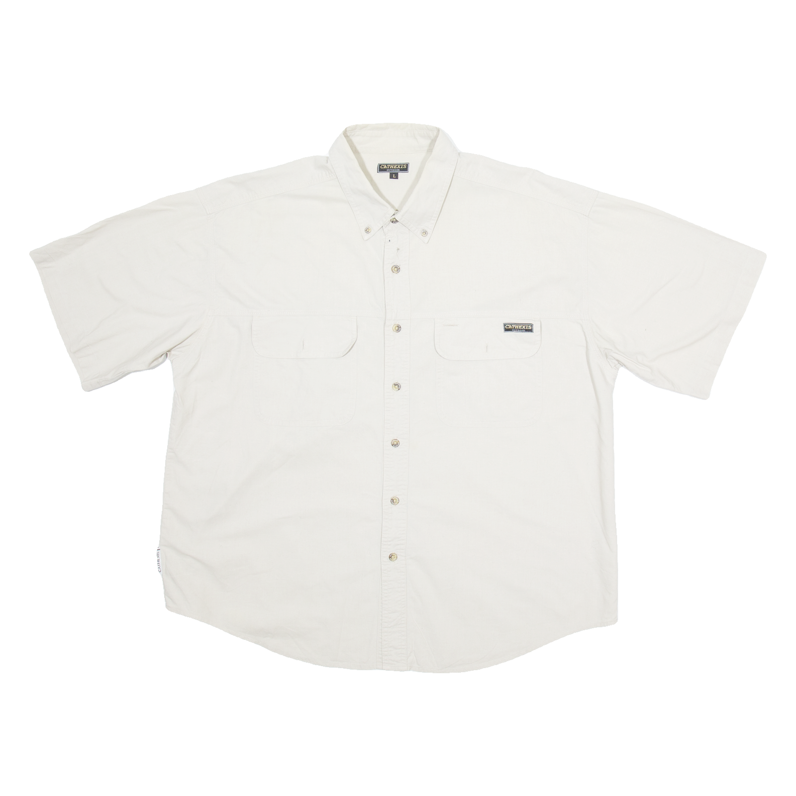 CATHEXIS Mens Plain Shirt Grey L Refurbished - N/A refurbished available on Cerqular