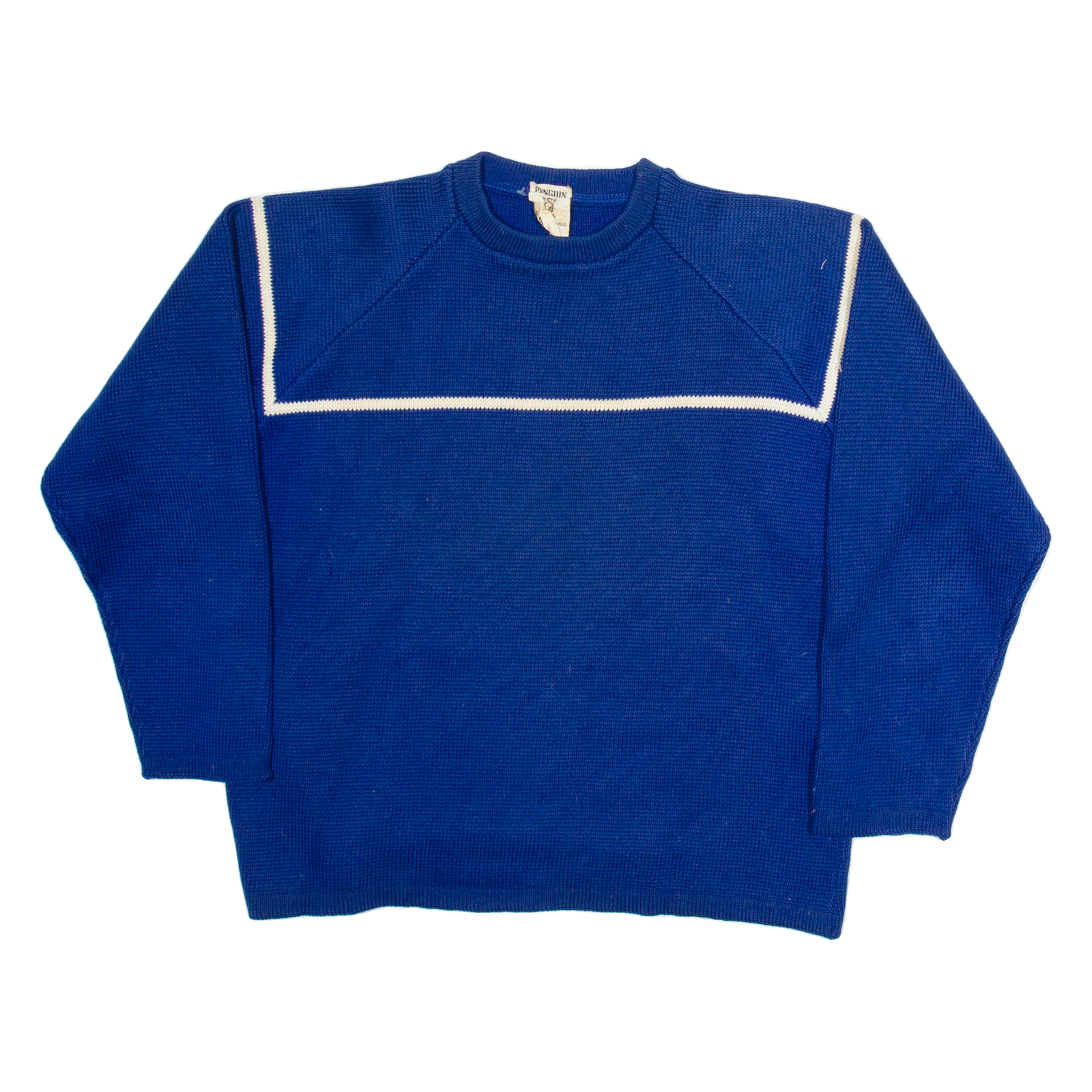 PENGUIN Mens Jumper Blue Tight Knit Wool M Refurbished - N/A refurbished available on Cerqular