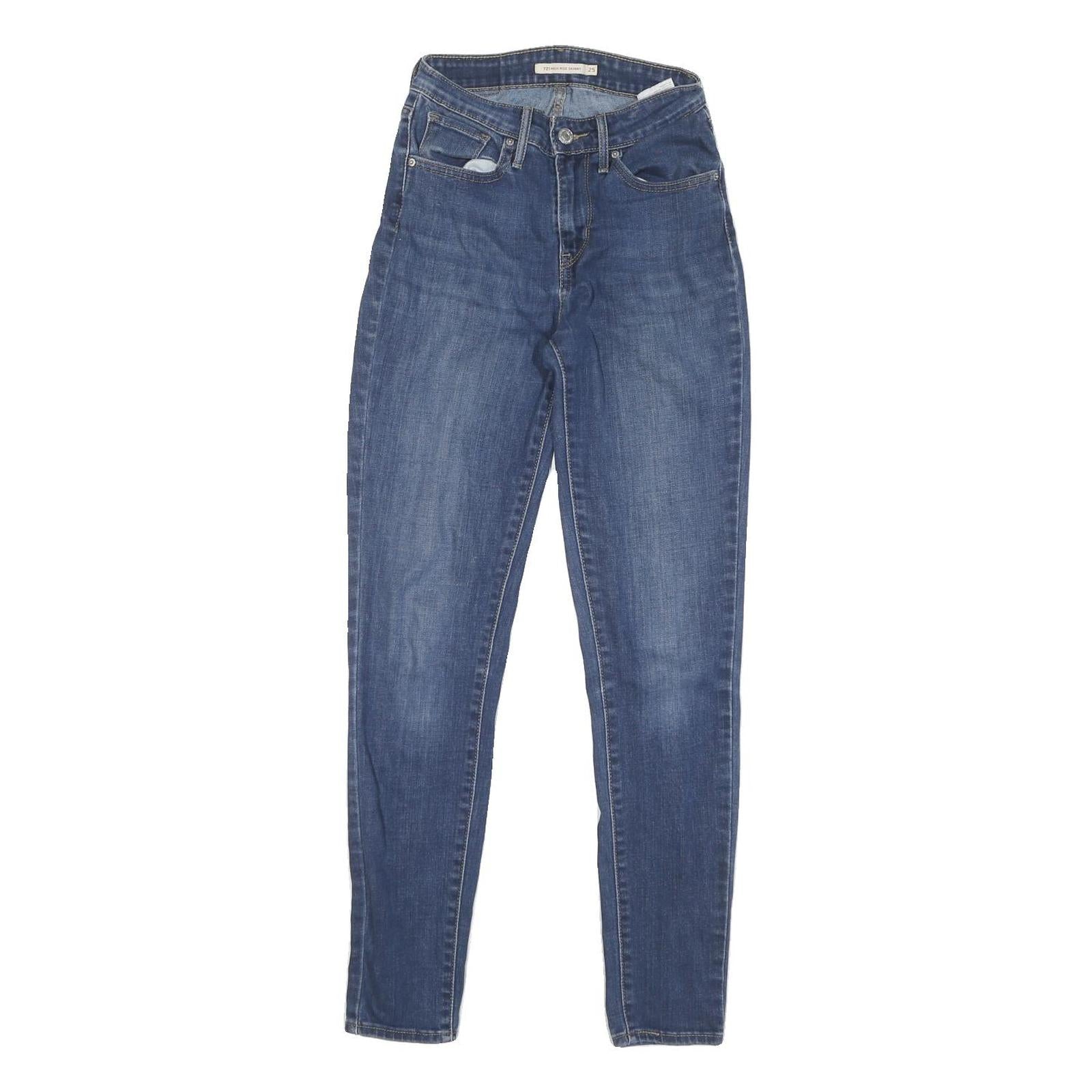 LEVI'S Womens Slim Blue Denim Jeans Cotton Blend Zip W25 L29 Classic Fit Refurbished - N/A refurbished available on Cerqular