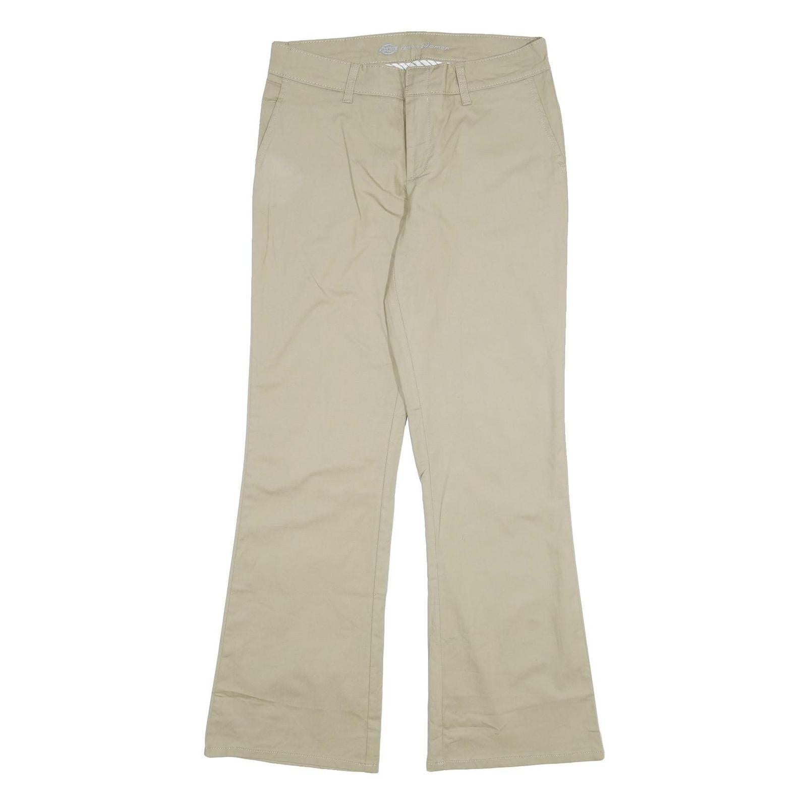 DICKIES Womens Cotton Blend Beige Slim Straight Trousers W30 L31 Casual Workwear Refurbished - N/A refurbished available on Cerqular