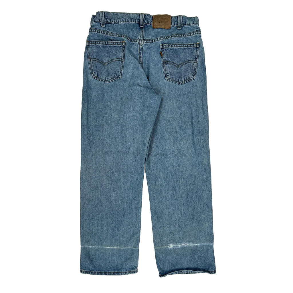 Orange Tab Levis Jeans - 31W 30L Blue Denim Refurbished - Thrifted (note: this is a term often used to describe second- refurbished available on Cerqular