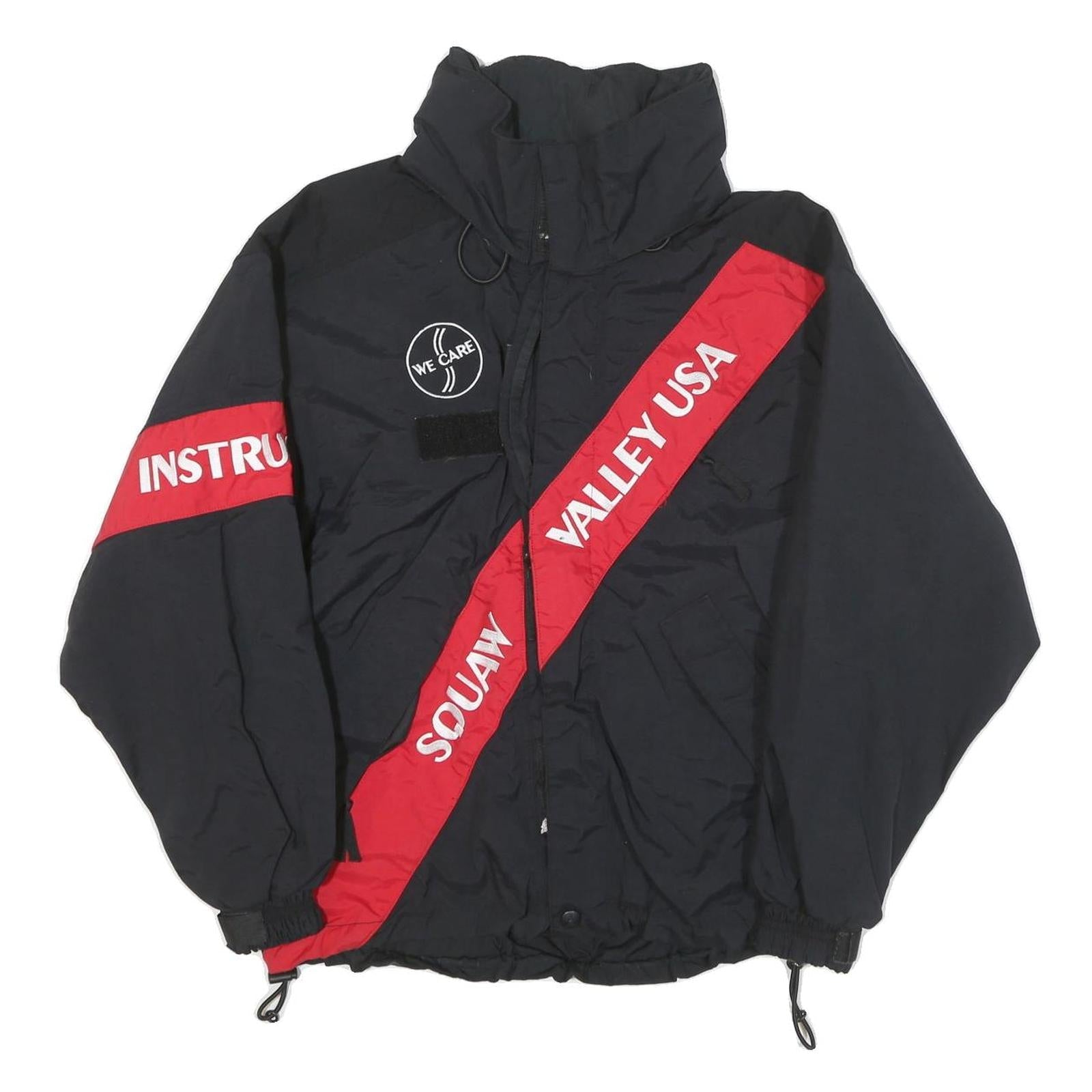Mens Black Red Instructor Polyester Blend Zip Jacket L Casual Outerwear Refurbished - N/A refurbished available on Cerqular