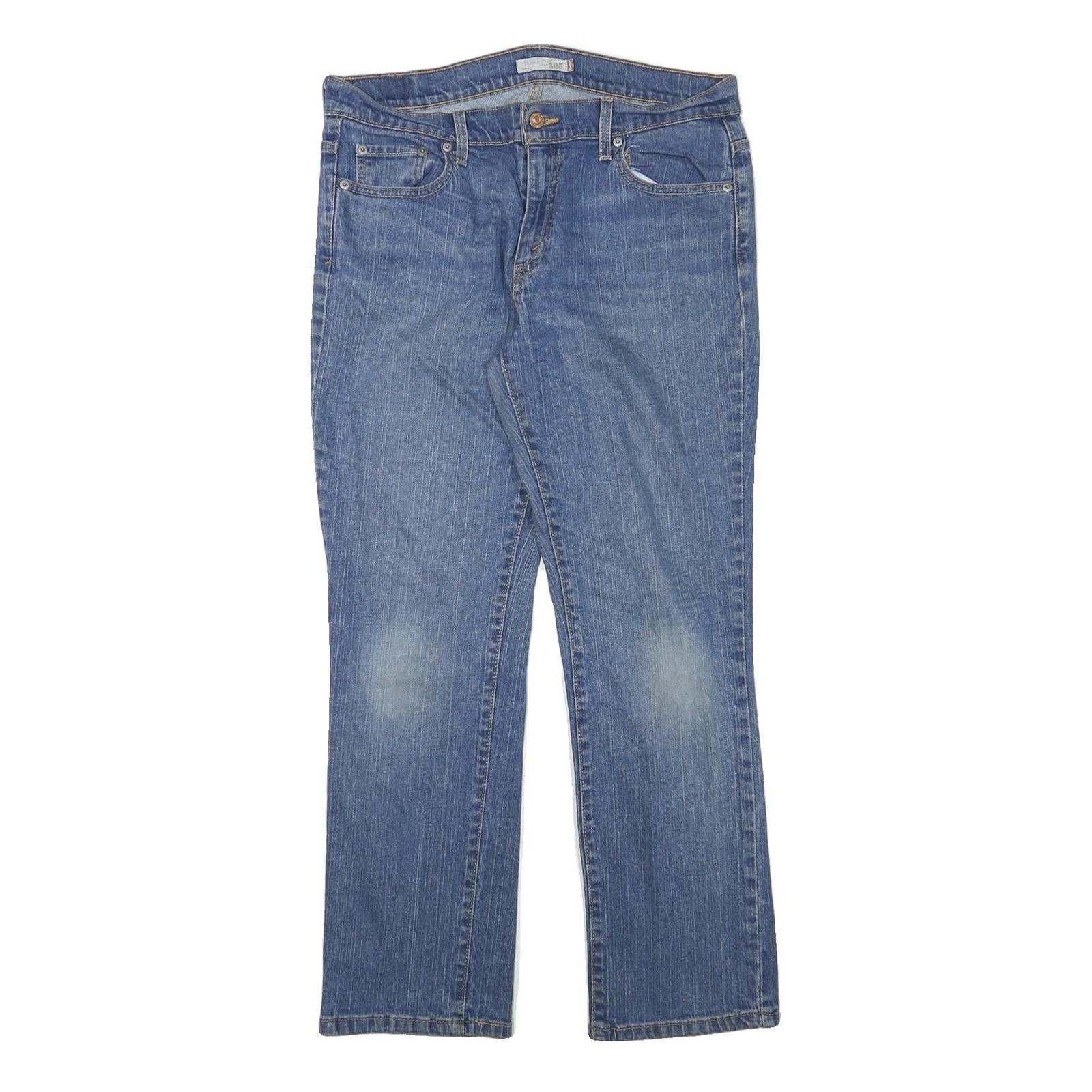 LEVI'S 505 Womens Jeans Blue Regular Straight Denim Medium W31 L29 Classic Fit Refurbished - N/A refurbished available on Cerqular