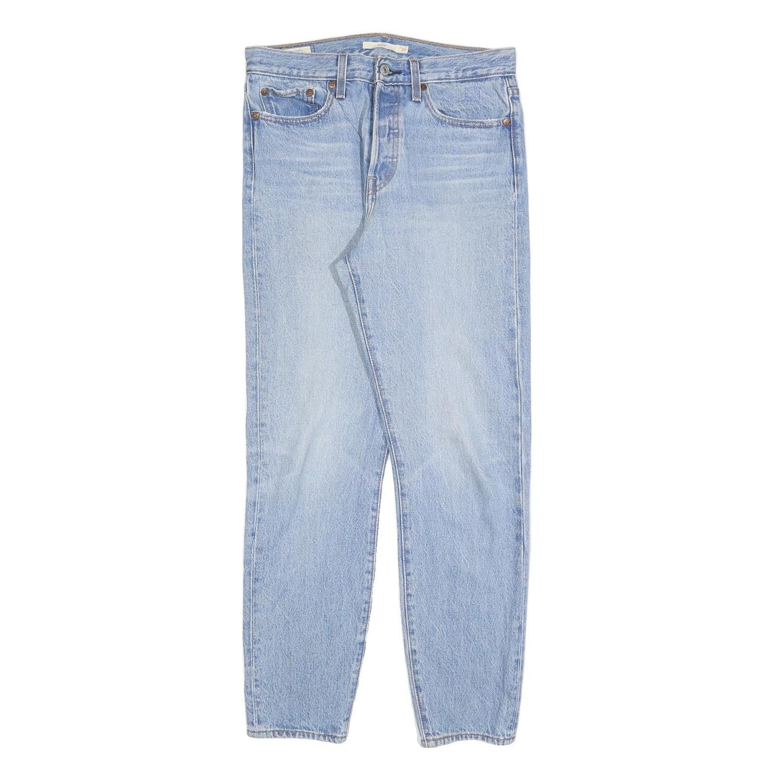 LEVI'S Womens Jeans Blue Regular Straight Denim Light W27 L28 Classic Button Fly Refurbished - N/A refurbished available on Cerqular