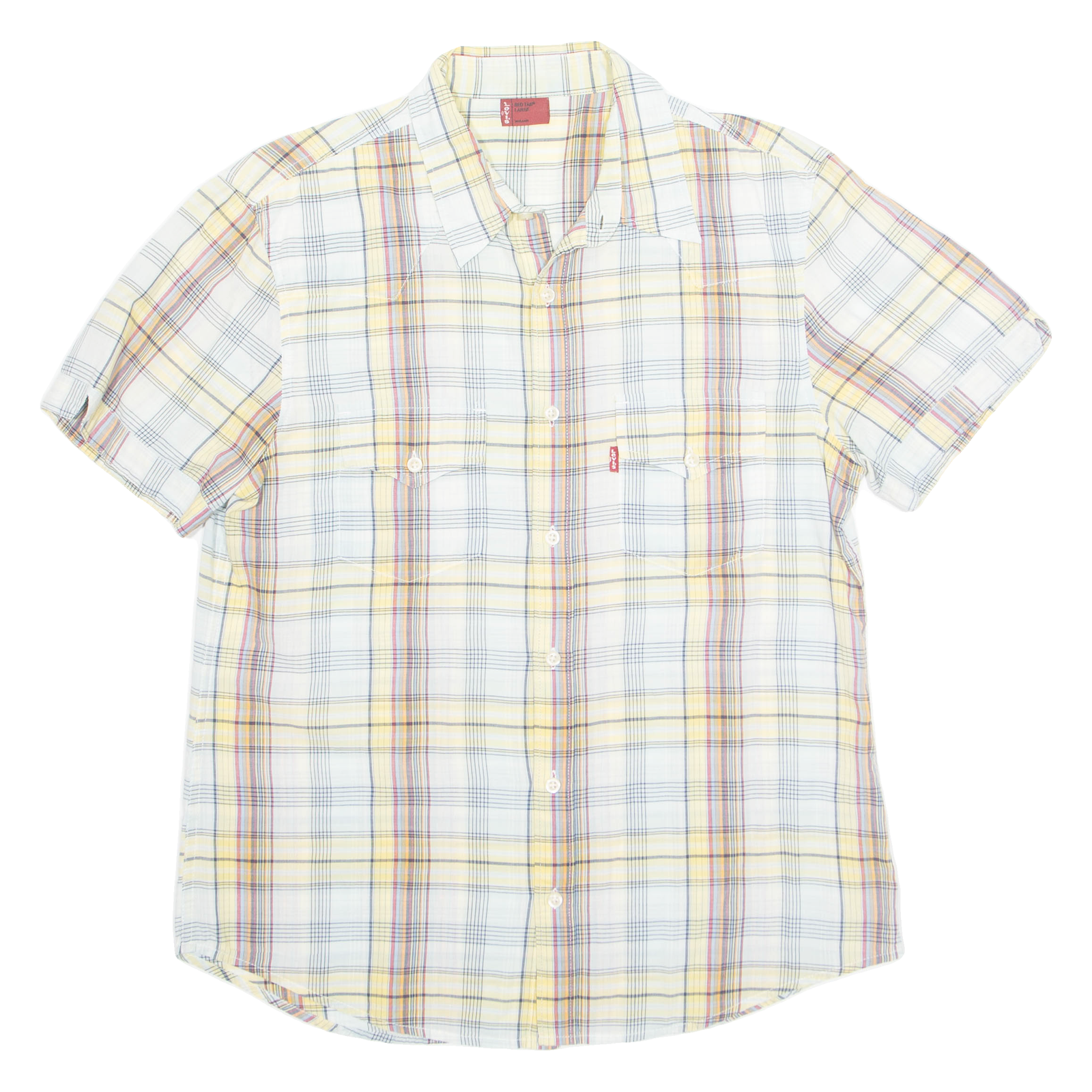 LEVI'S RED TAB Mens Shirt Blue Check L Refurbished - N/A refurbished available on Cerqular