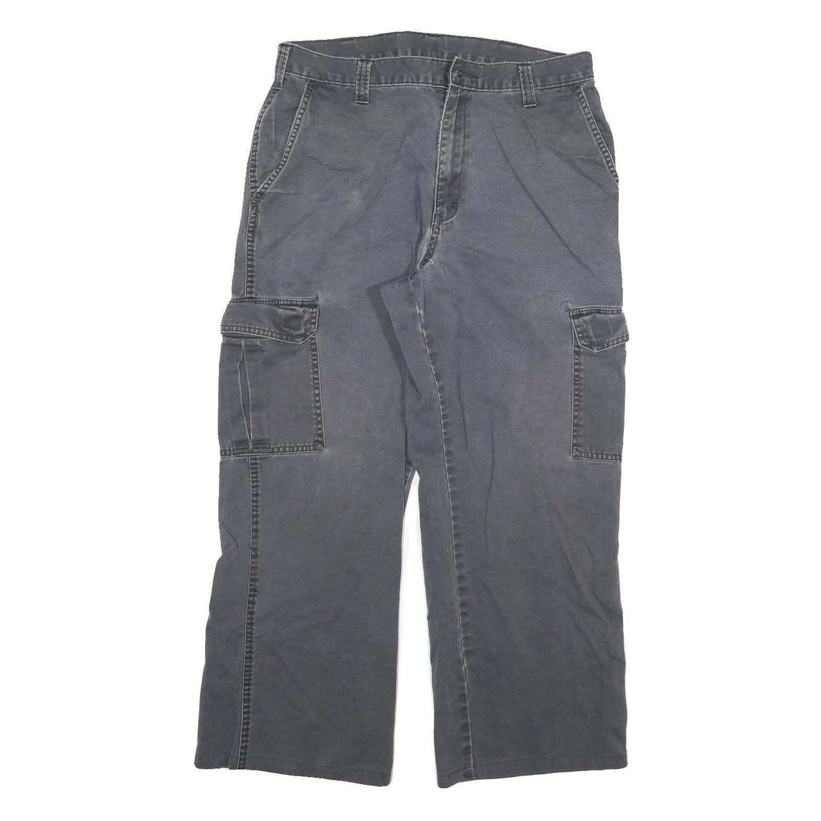 DICKIES Mens Cotton Blend Relaxed Cargo Trousers Black W30 L26 Workwear Utility Refurbished - N/A refurbished available on Cerqular