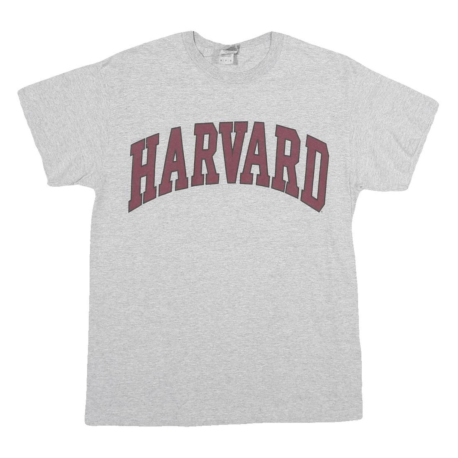 GILDAN Mens Grey Harvard Graphic T-Shirt M Short Sleeve Crew Neck Printed Logo Refurbished - N/A refurbished available on Cerqular