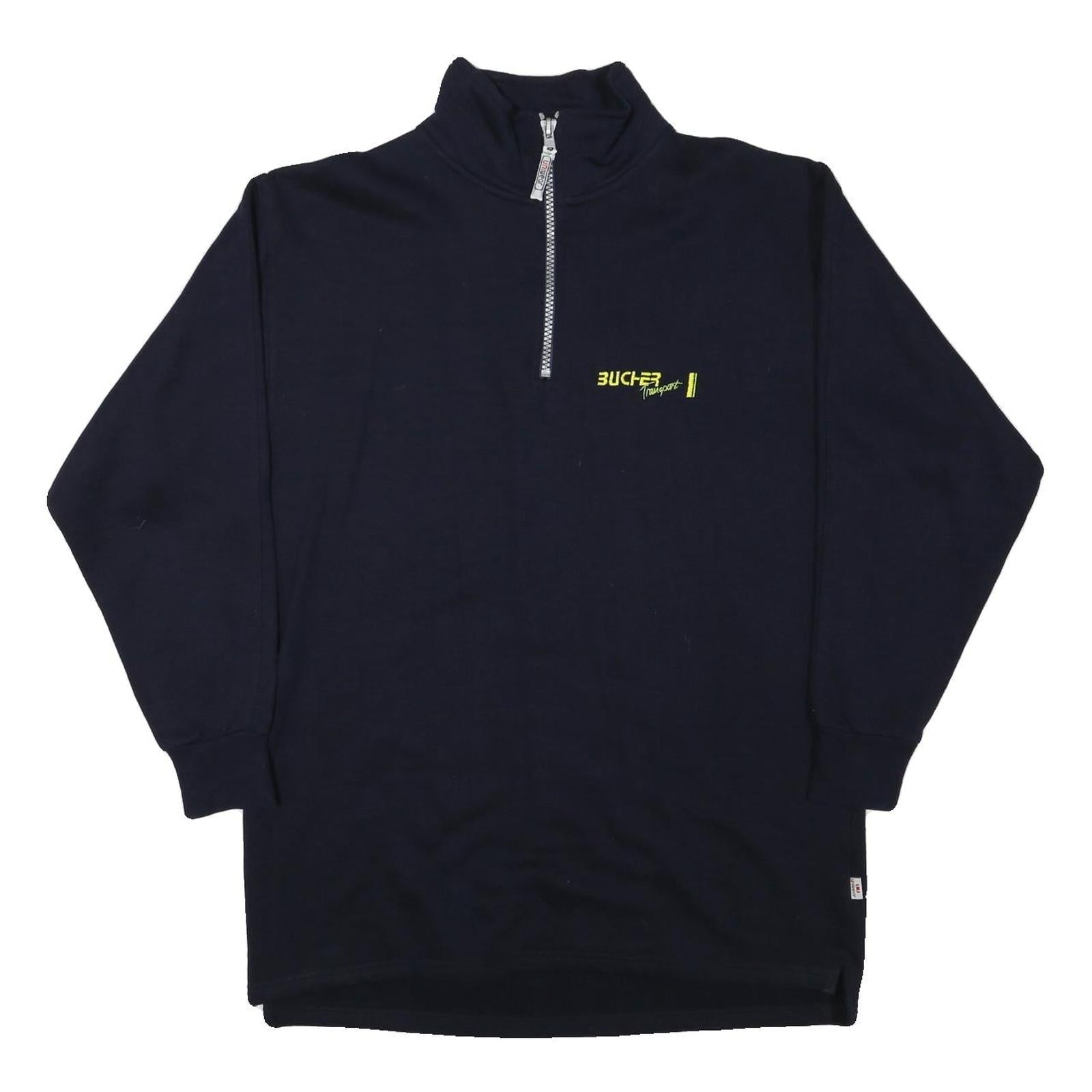 BUCHER Mens Black 1/4 Zip XL Cotton Blend Sweatshirt Pullover Casual Everyday Refurbished - N/A refurbished available on Cerqular