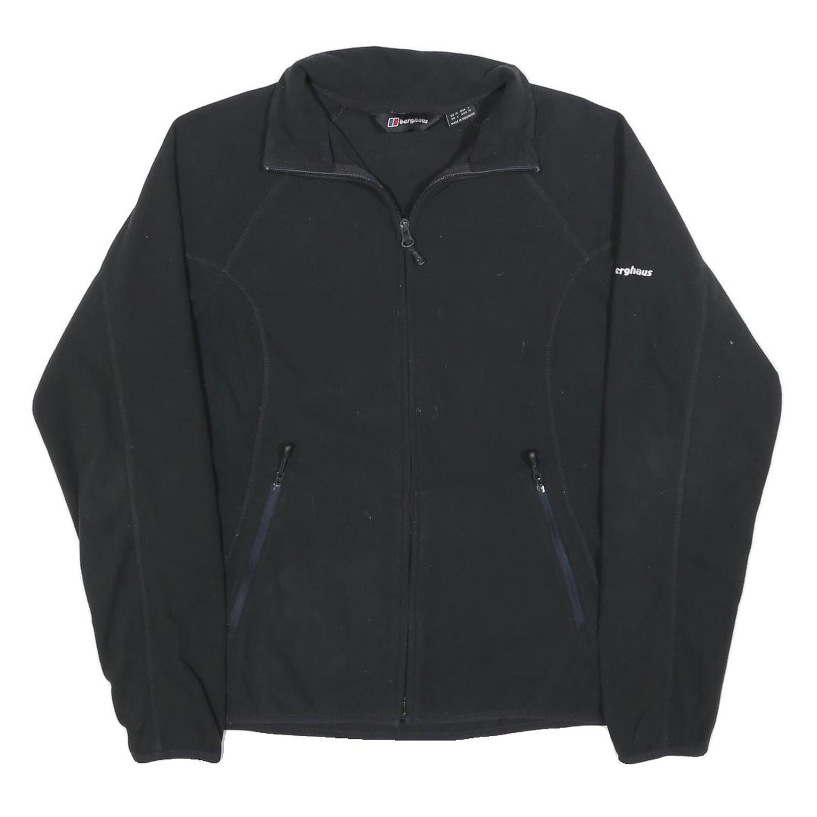 BERGHAUS Womens Black Fleece Jacket UK 12 Lightweight Outdoor Zip Up Refurbished - N/A refurbished available on Cerqular