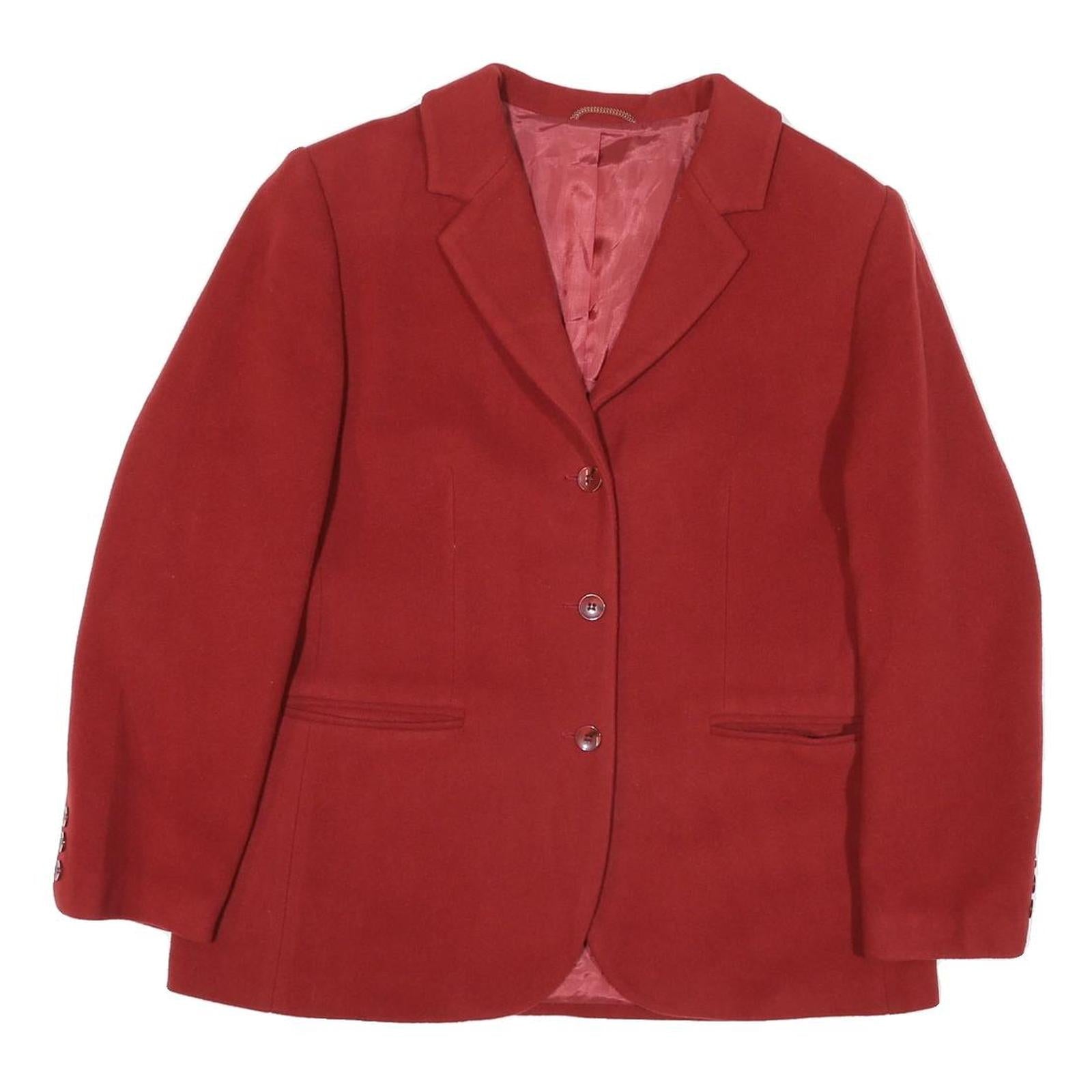Buy Womens Red Plain Button Jacket M Polyester Blend Classic Tailored Refurbished - $48.09 Womens Red Plain Button Jacket M Polyester Blend Classic Tailored Refurbished - N/A refurbished available on Cerqular