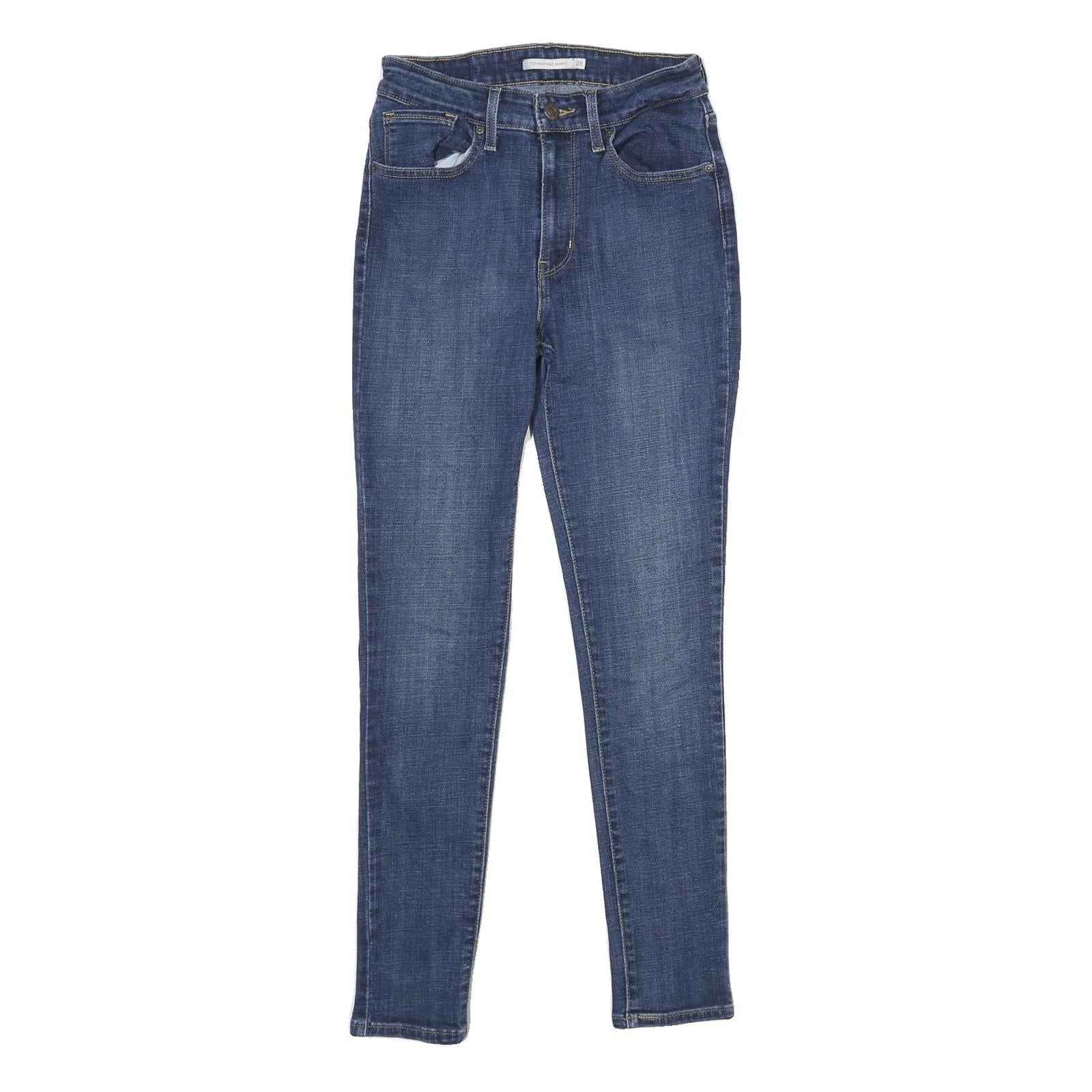 LEVI'S 721 High Rise Super Skinny Womens Jeans Blue Slim Skinny Denim W24 L29 Refurbished - N/A refurbished available on Cerqular