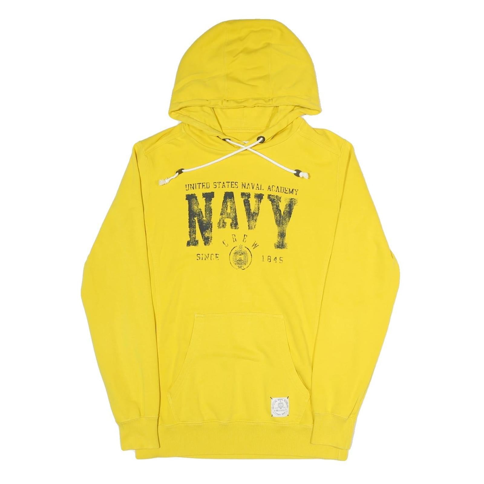 CHAMPION Mens Yellow United States Naval Academy Navy Crew Hoodie L Cotton Blend Refurbished - N/A refurbished available on Cerqular