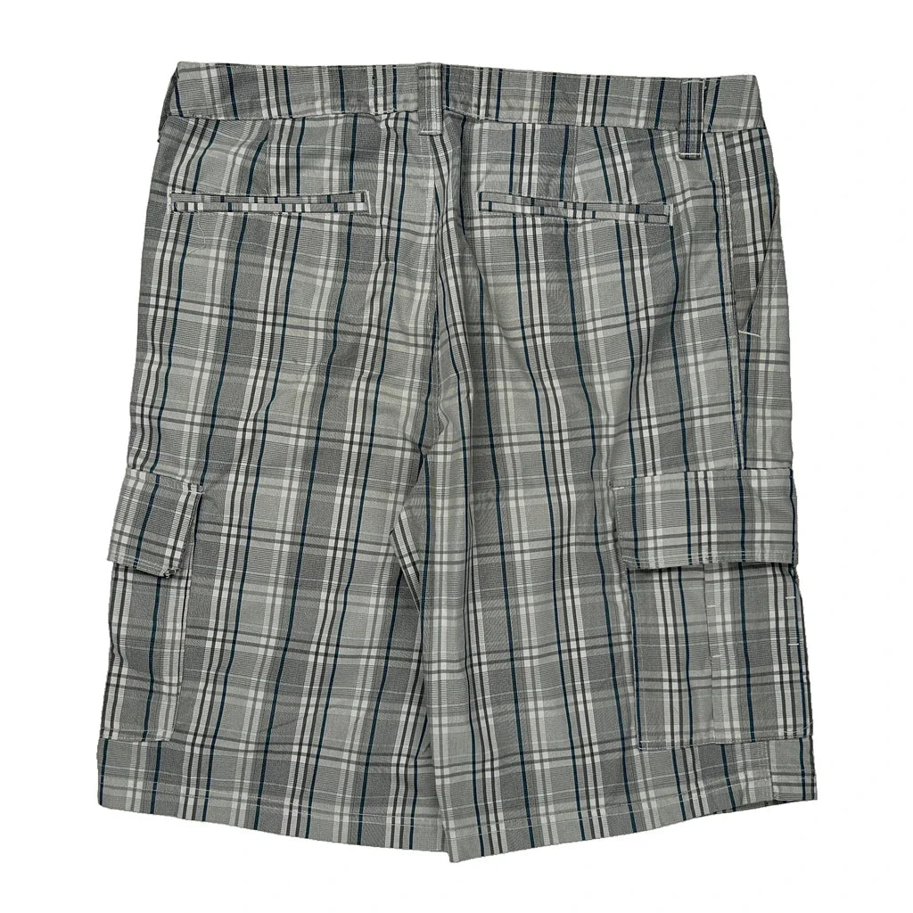 Buy Quiksilver Checked Cargo Shorts - 38W 11L Grey Cotton Refurbished - $46.89 Quiksilver Checked Cargo Shorts - 38W 11L Grey Cotton Refurbished - Thrifted (note: this is a term often used to describe second- refurbished available on Cerqular