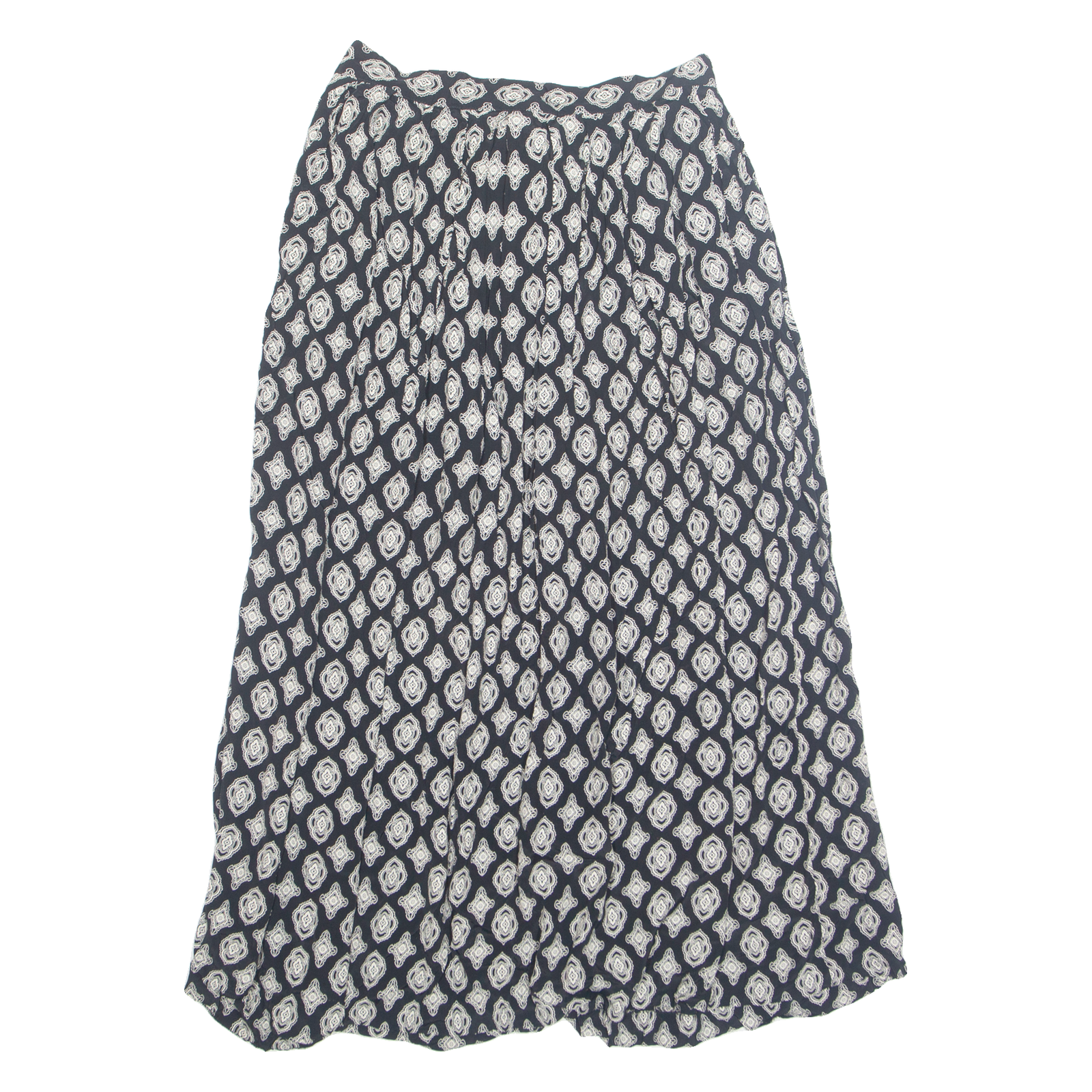 LIZ CLAIREBORNE Womens A-Line Skirt Black Midi 90s Crazy Pattern UK 10 Refurbished - N/A refurbished available on Cerqular