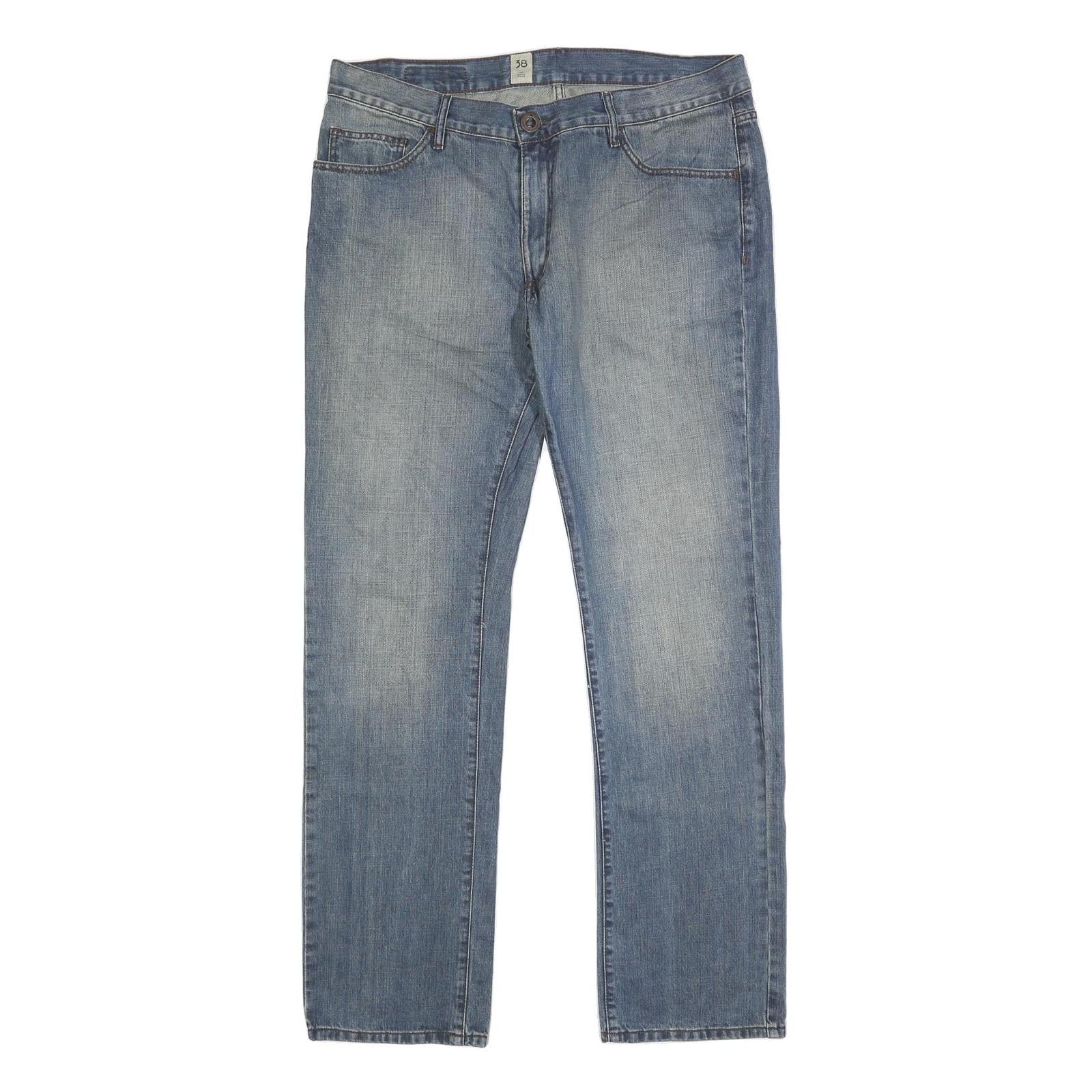 VOLCOM Mens Jeans Blue Regular Straight Denim Light W38 L34 Classic Casual Refurbished - N/A refurbished available on Cerqular