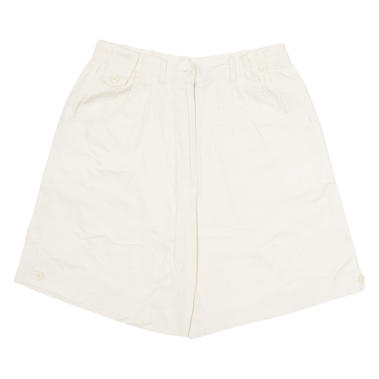 GREEN VILLAGE Womens Chino Shorts Beige Relaxed M W30 Refurbished - N/A refurbished available on Cerqular