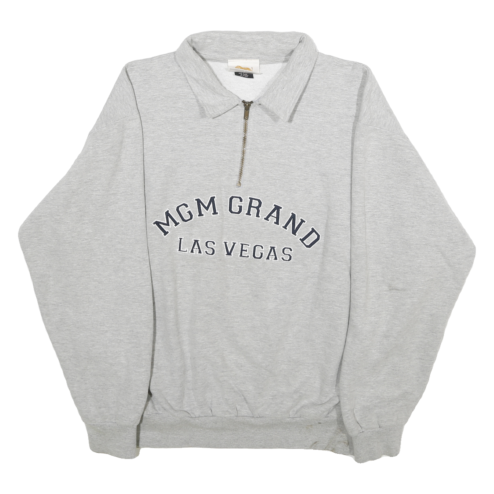 Buy MGM GRAND Mens Grey Zip Collar Las Vegas Cotton Blend Pullover XL Relaxed Fit Refurbished - $15.59 MGM GRAND Mens Grey Zip Collar Las Vegas Cotton Blend Pullover XL Relaxed Fit Refurbished - N/A refurbished available on Cerqular