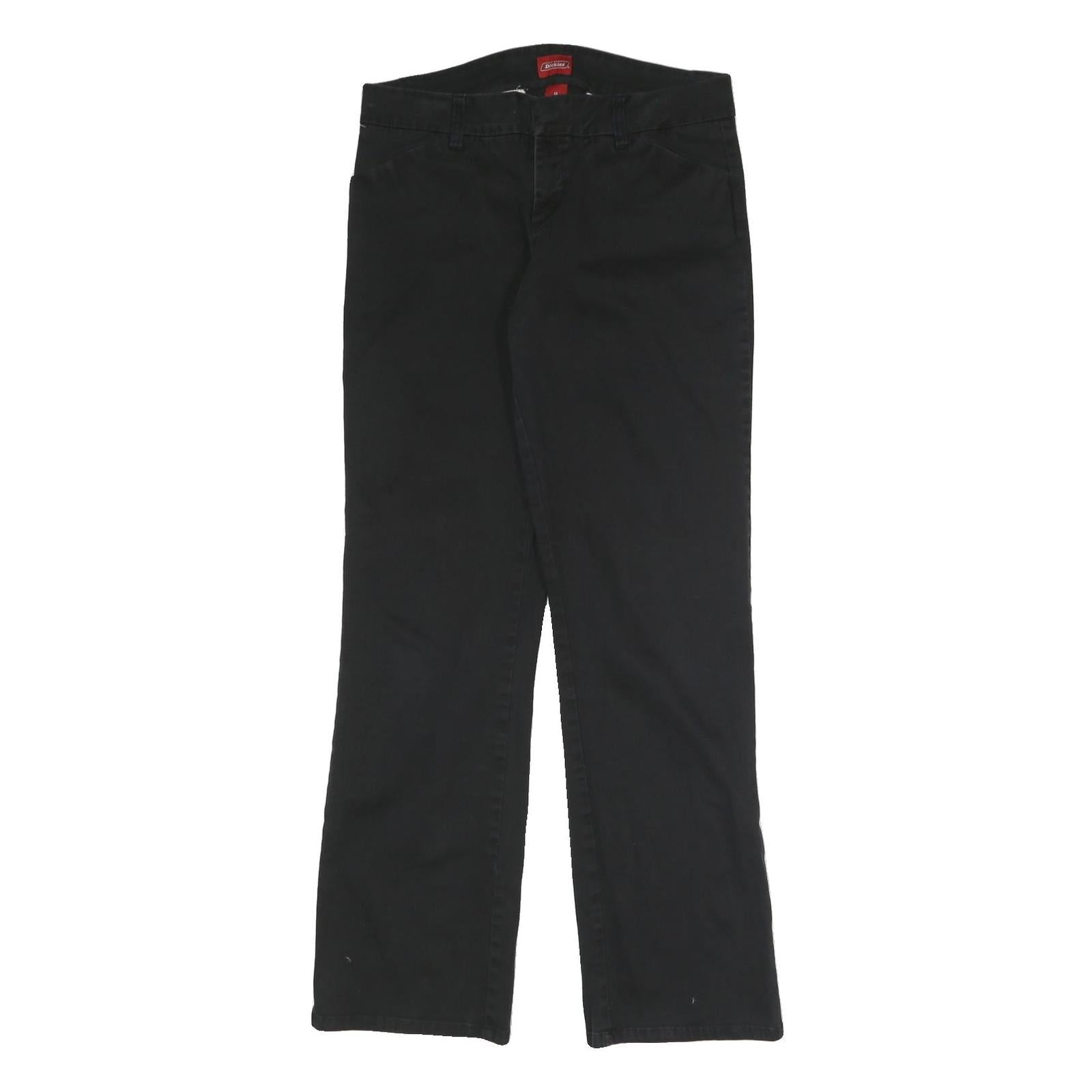 DICKIES Womens Cotton Blend Black Regular Straight Trousers Zip W31 L31 Refurbished - N/A refurbished available on Cerqular