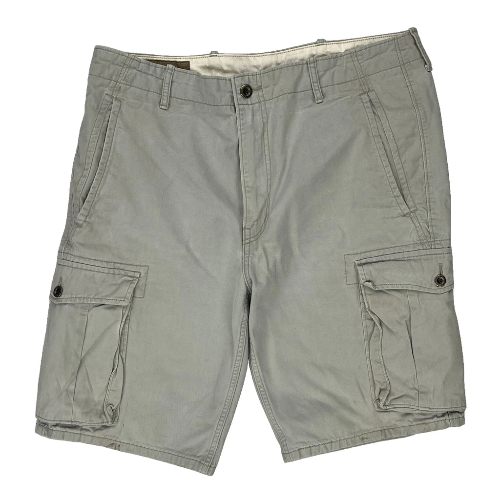 Levis Cargo Shorts - 34W 11L Grey Cotton Refurbished - Thrifted (note: this is a term often used to describe second- refurbished available on Cerqular
