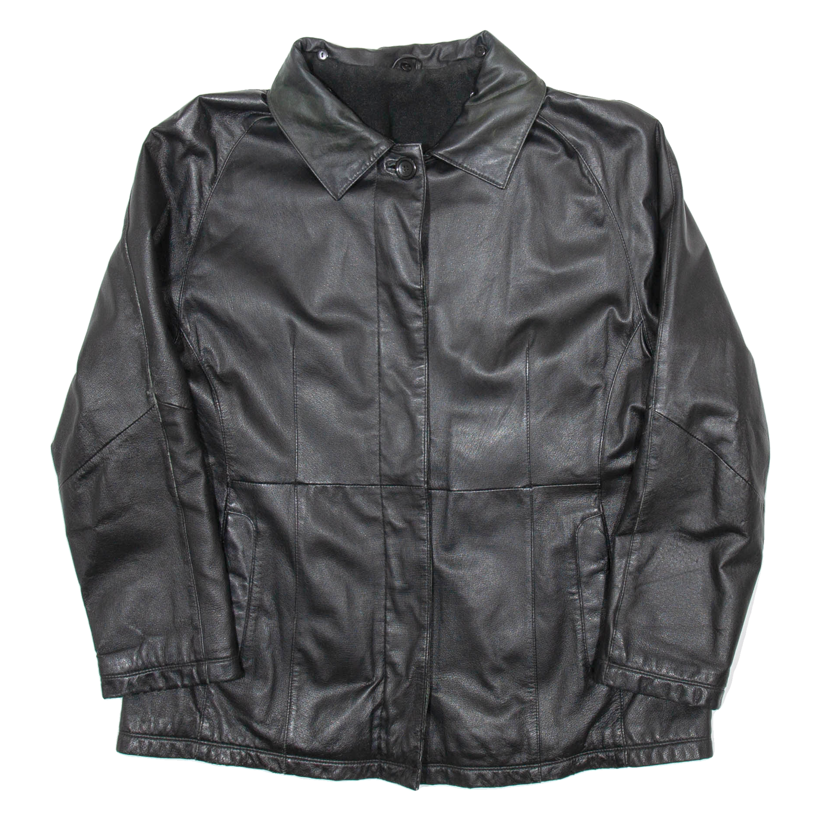 YESSICA Womens Biker Jacket Black Leather M Refurbished - N/A refurbished available on Cerqular