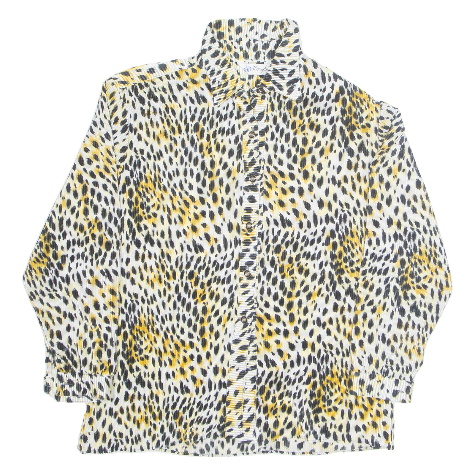 HENGDA Womens Printed Shirt White Collared Long Sleeve Viscose Animal Print L Refurbished - N/A refurbished available on Cerqular