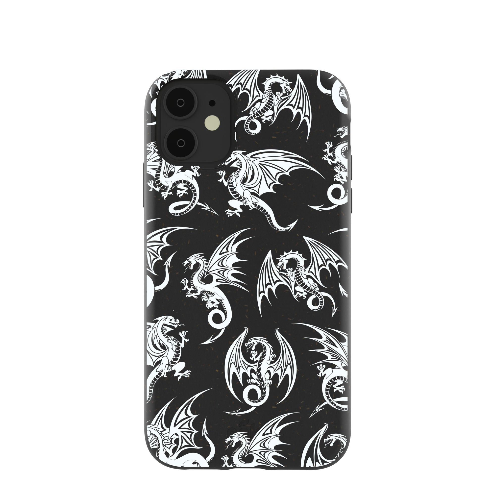 Black Mythical Dragons iPhone 11 Case Refurbished - Pela Case refurbished available on Cerqular