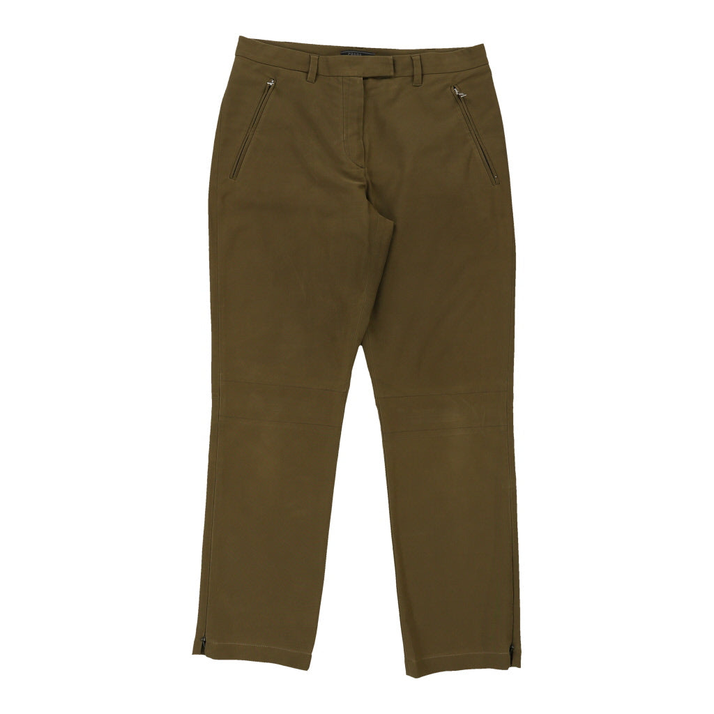 16 Years Prada Trousers - 30W 28L Khaki Polyester Blend | Size: 30"" waist Refurbished - N/A (Preloved Designer is not a specific brand, it refurbished available on Cerqular
