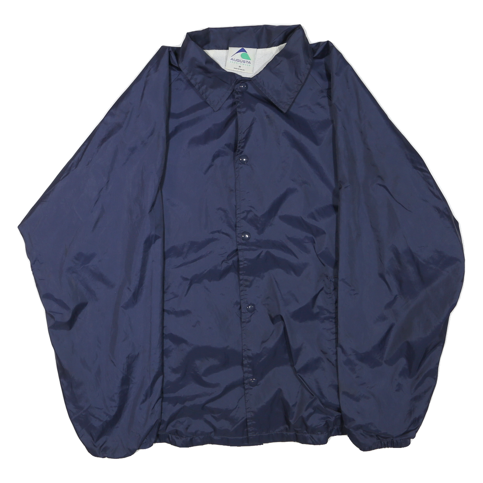 AUGUSTA Mens Navy Blue Button Jacket M Polyester Blend Plain Lightweight Casual Refurbished - N/A refurbished available on Cerqular