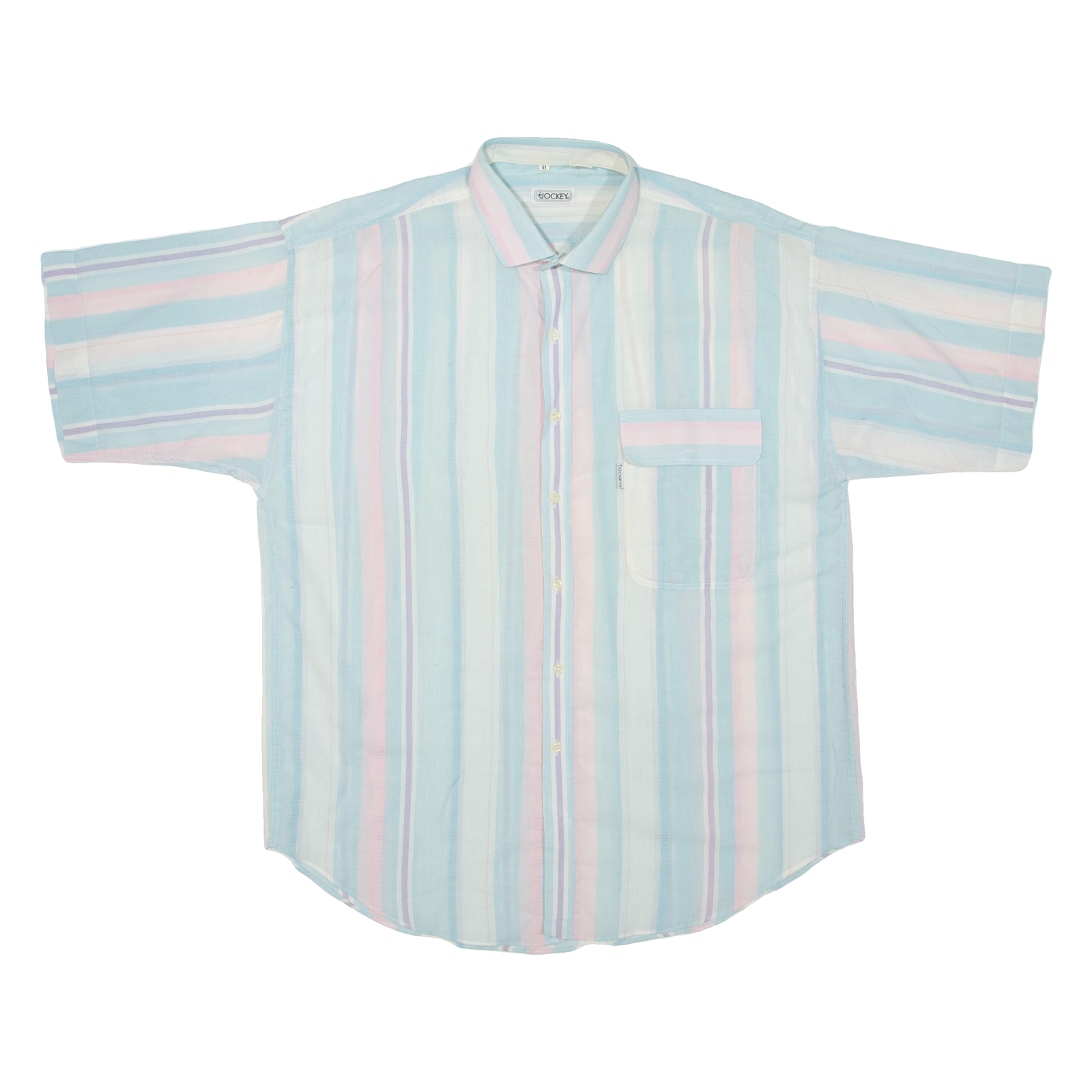 JOCKEY Mens Shirt Blue Striped L Refurbished - N/A refurbished available on Cerqular