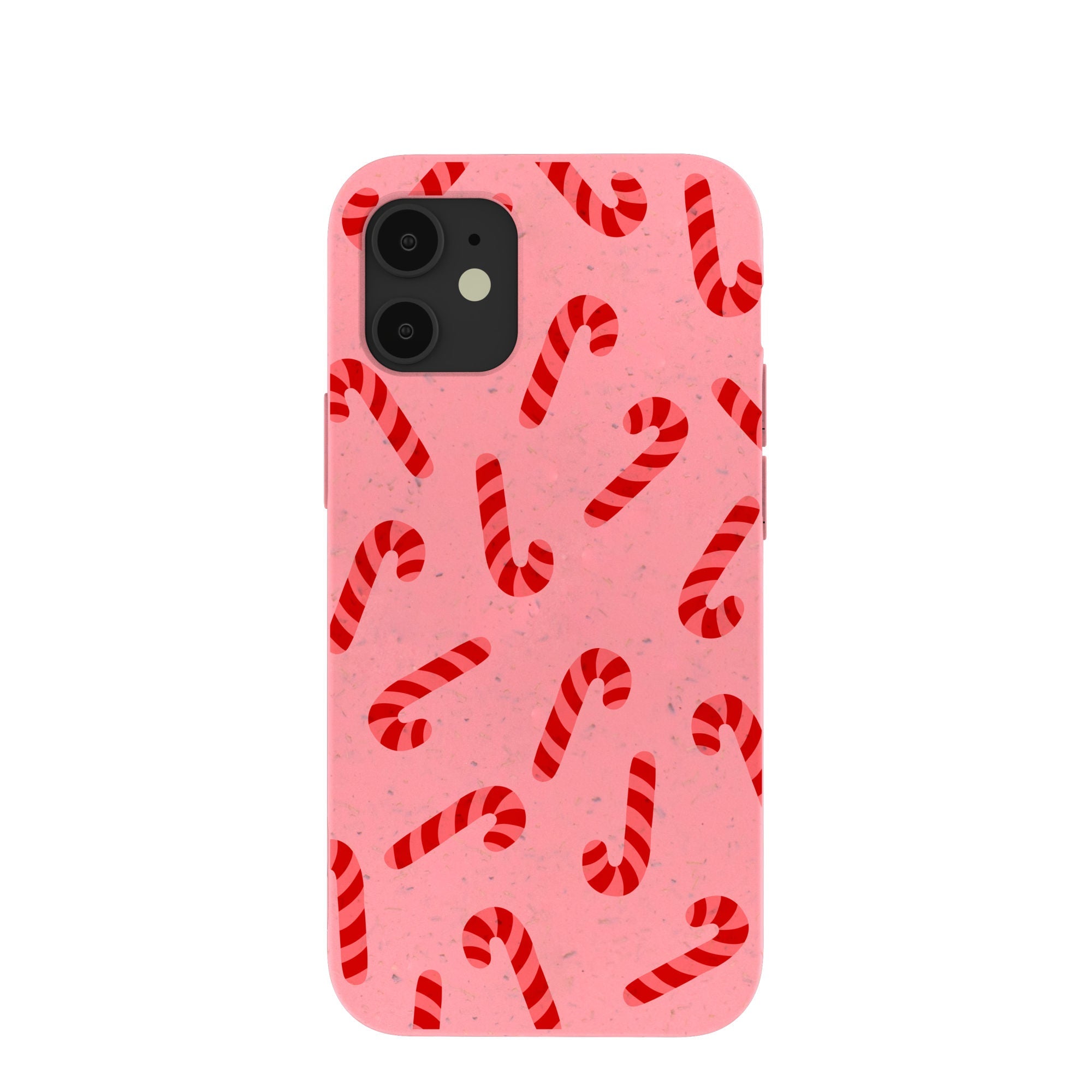 Bubblegum Pink Candy Cane Chaos iPhone 12 Mini Case Refurbished - Pela Case refurbished available on Cerqular