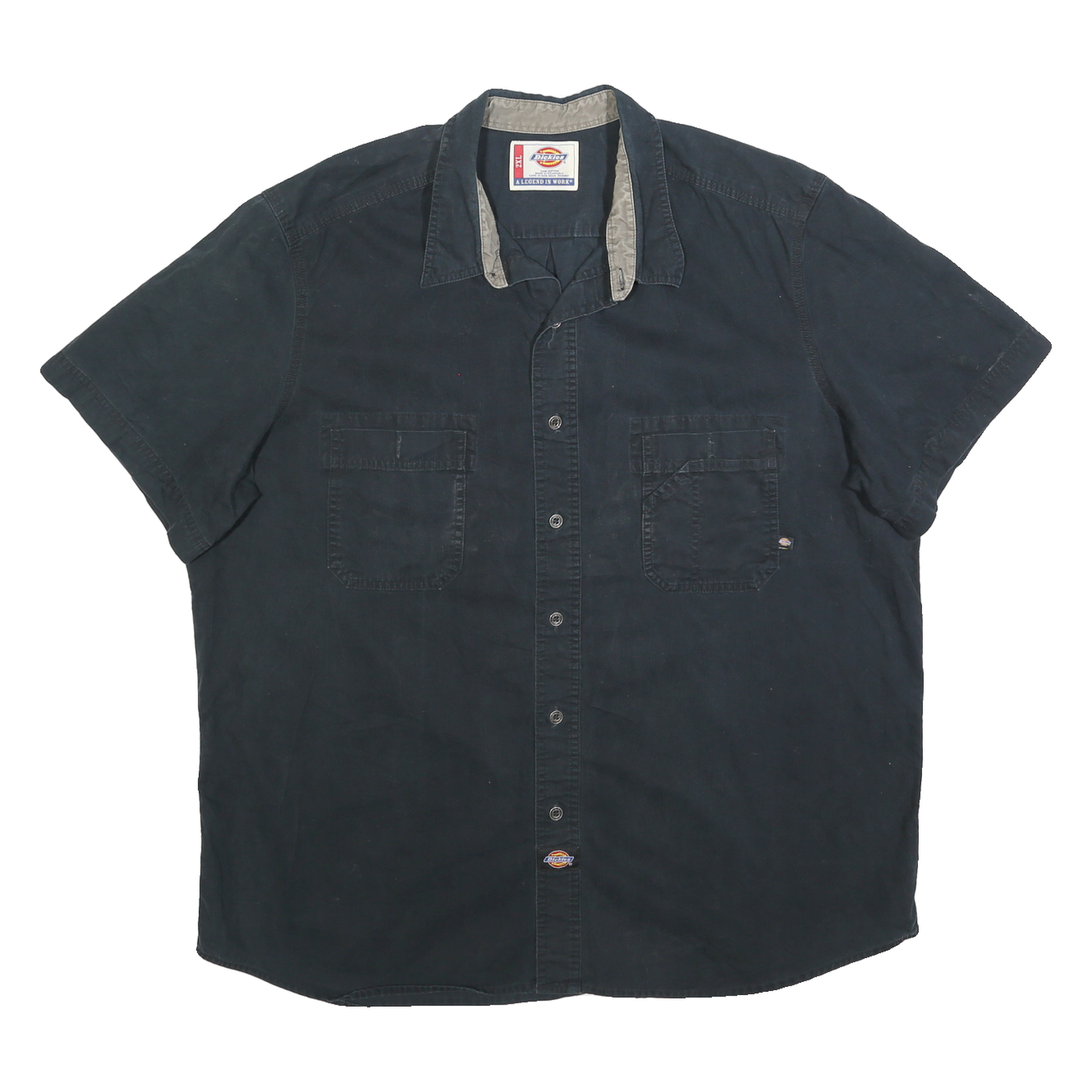 Buy DICKIES Mens Black & Grey Short Sleeve Work Shirt 2XL Cotton Blend Casual Refurbished - $35.09 DICKIES Mens Black & Grey Short Sleeve Work Shirt 2XL Cotton Blend Casual Refurbished - N/A refurbished available on Cerqular
