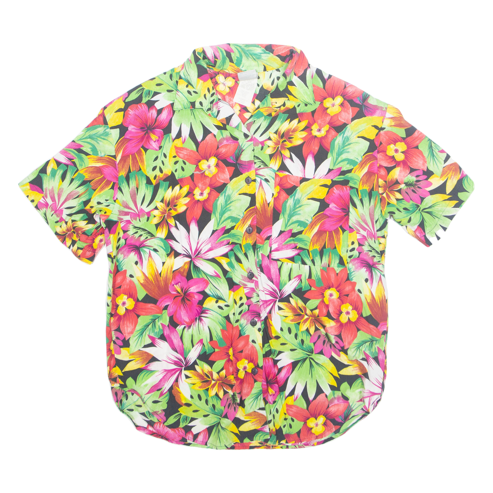 AMERICAN WEEKEND Womens Printed Shirt Black Off Shoulder 90s Floral M Refurbished - N/A refurbished available on Cerqular