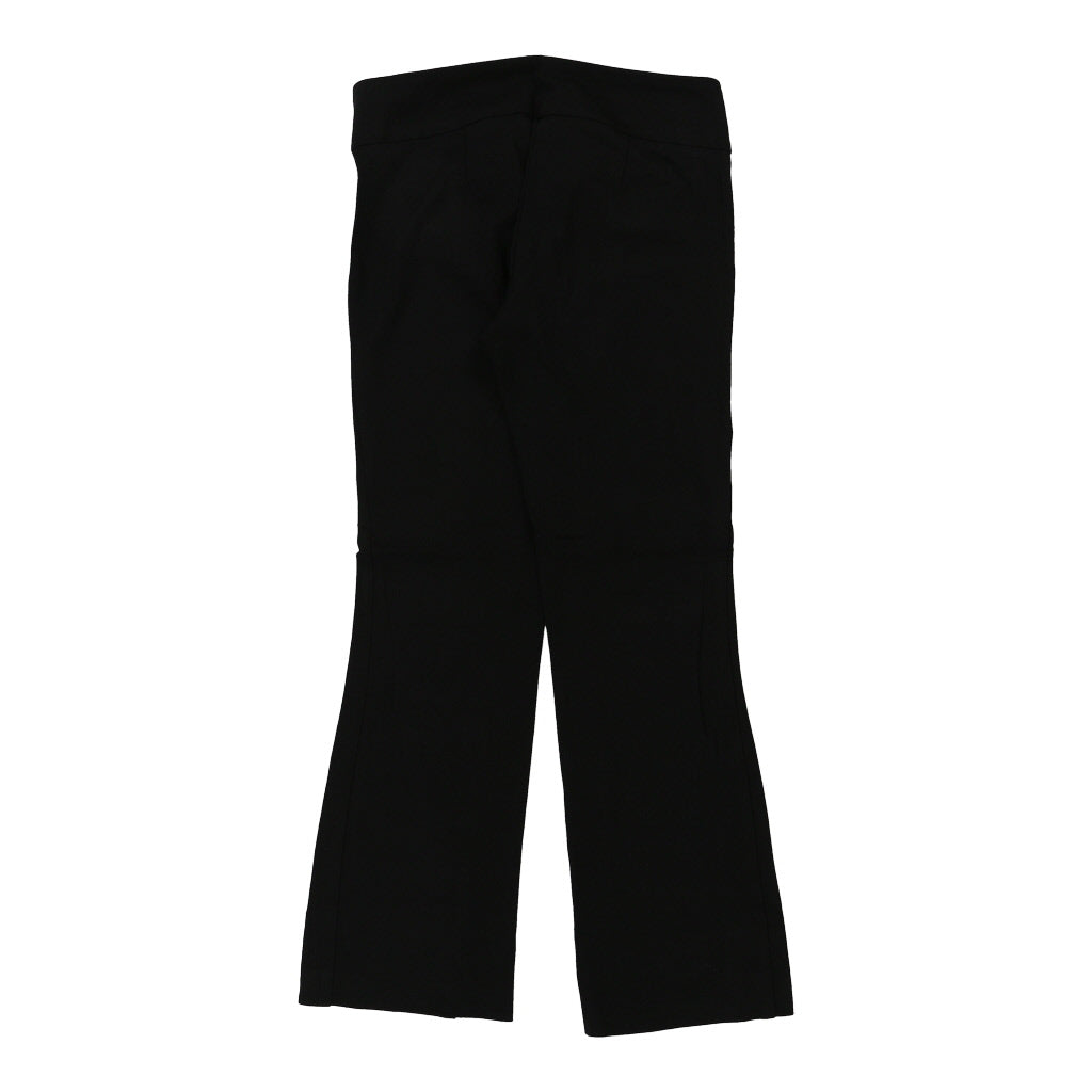 Benetton Trousers - Medium Black Cotton Refurbished - Thrifted (note: this is a term often used to describe second- refurbished available on Cerqular