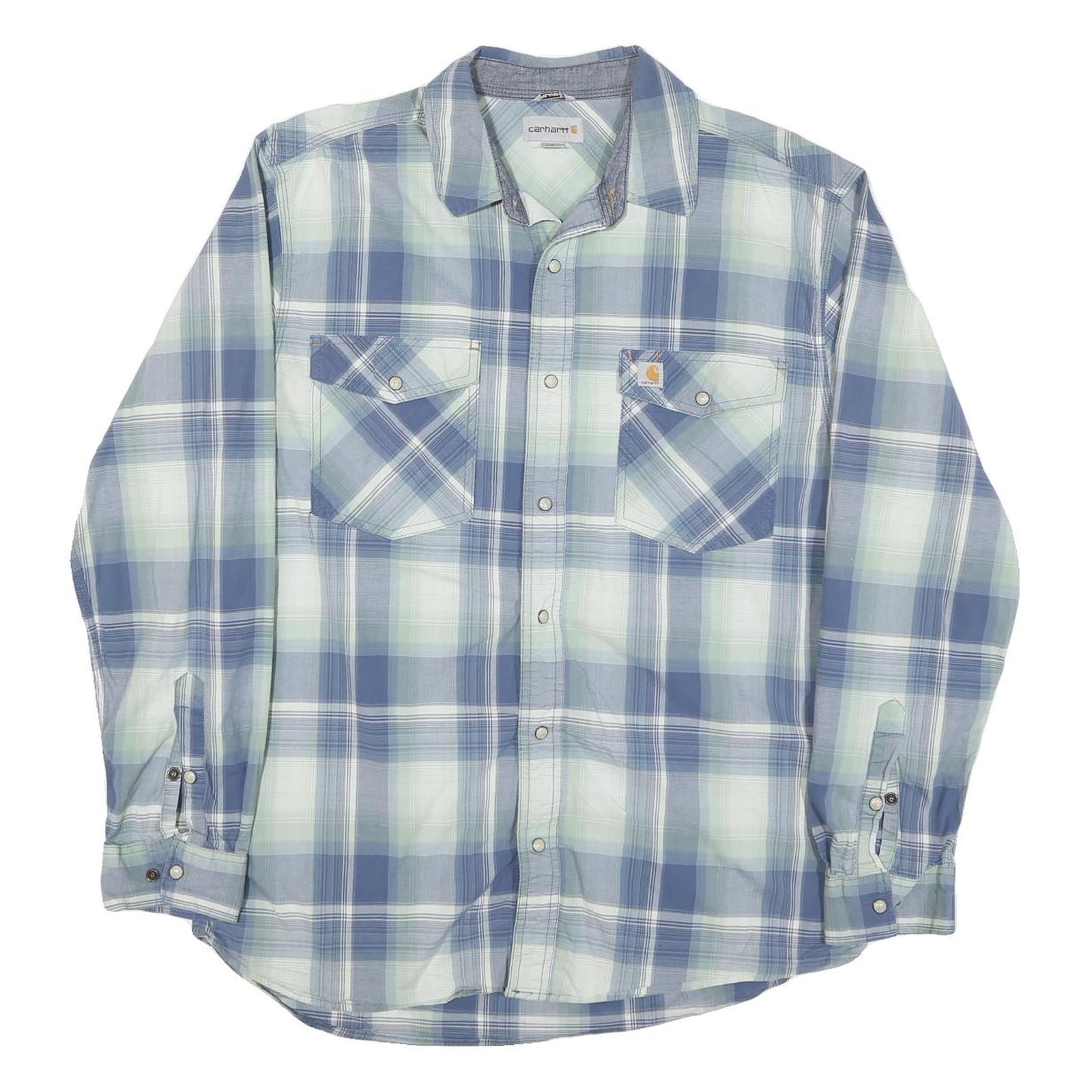 Buy CARHARTT Mens Blue & Cream Check Shirt L Cotton Blend Casual Workwear Refurbished - $58.49 CARHARTT Mens Blue & Cream Check Shirt L Cotton Blend Casual Workwear Refurbished - N/A refurbished available on Cerqular