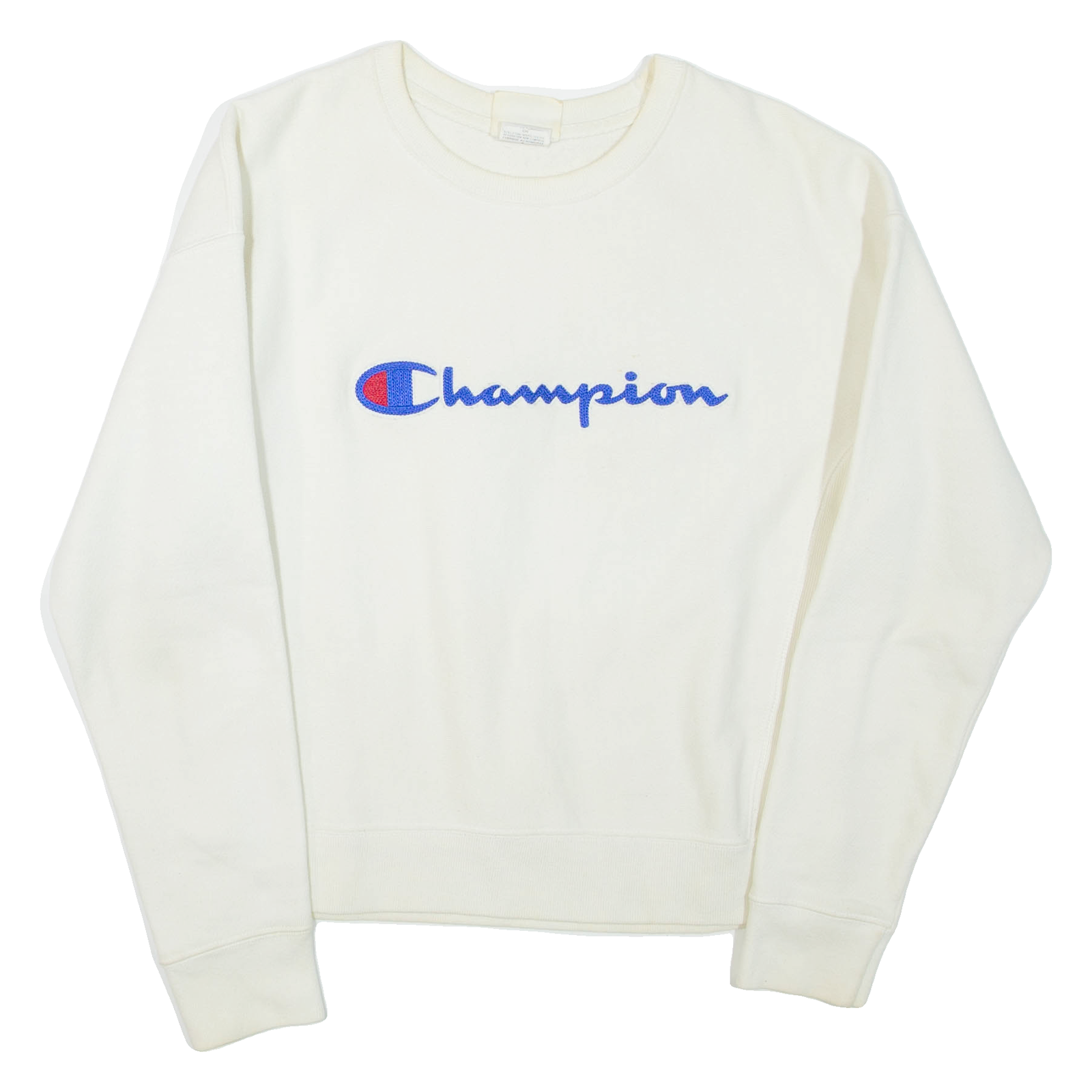 CHAMPION REVERSE WEAVE Womens Sweatshirt White Crew Neck S Refurbished - N/A refurbished available on Cerqular