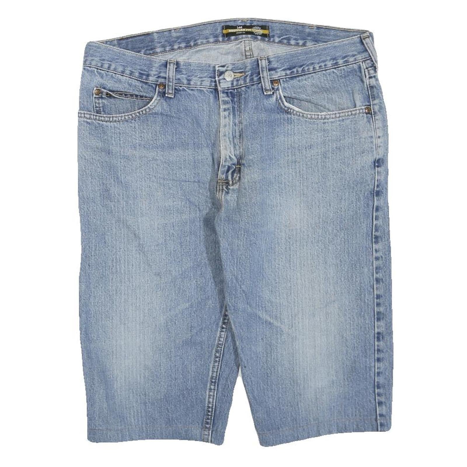 LEE Mens Denim Blue Shorts L W36 Classic Cotton Blend Casual Refurbished - N/A refurbished available on Cerqular