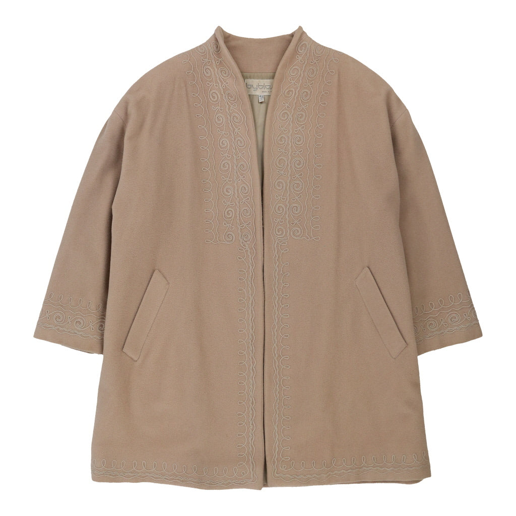 Byblos Embroidered Jacket - Medium Brown Wool | Size: medium Refurbished - N/A (Preloved Designer is not a specific brand, it refurbished available on Cerqular
