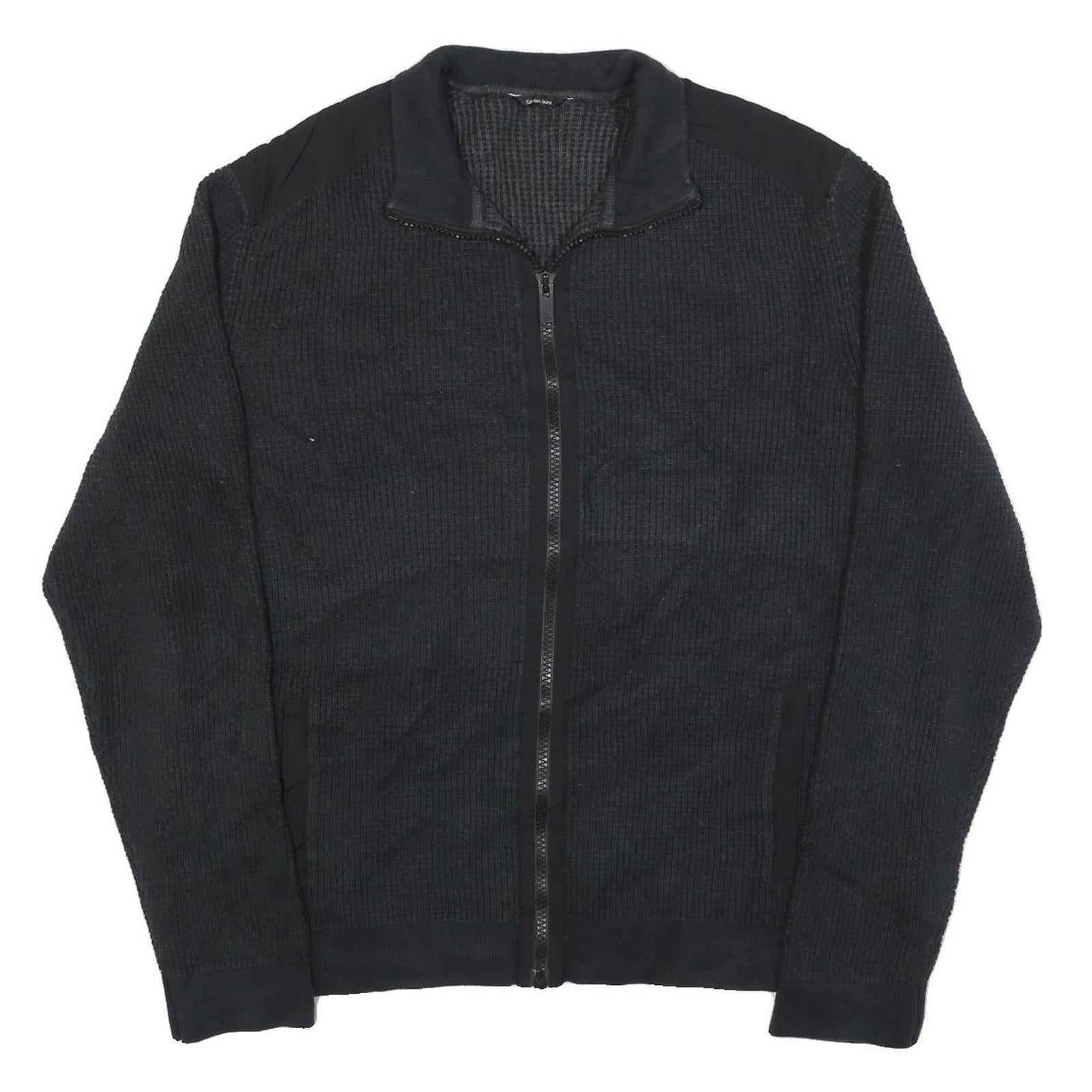 Buy CALVIN KLEIN JEANS Mens Black Patterned Jumper Full Zip Crew Neck Basic Knit XL Refurbished - $33.79 CALVIN KLEIN JEANS Mens Black Patterned Jumper Full Zip Crew Neck Basic Knit XL Refurbished - N/A refurbished available on Cerqular