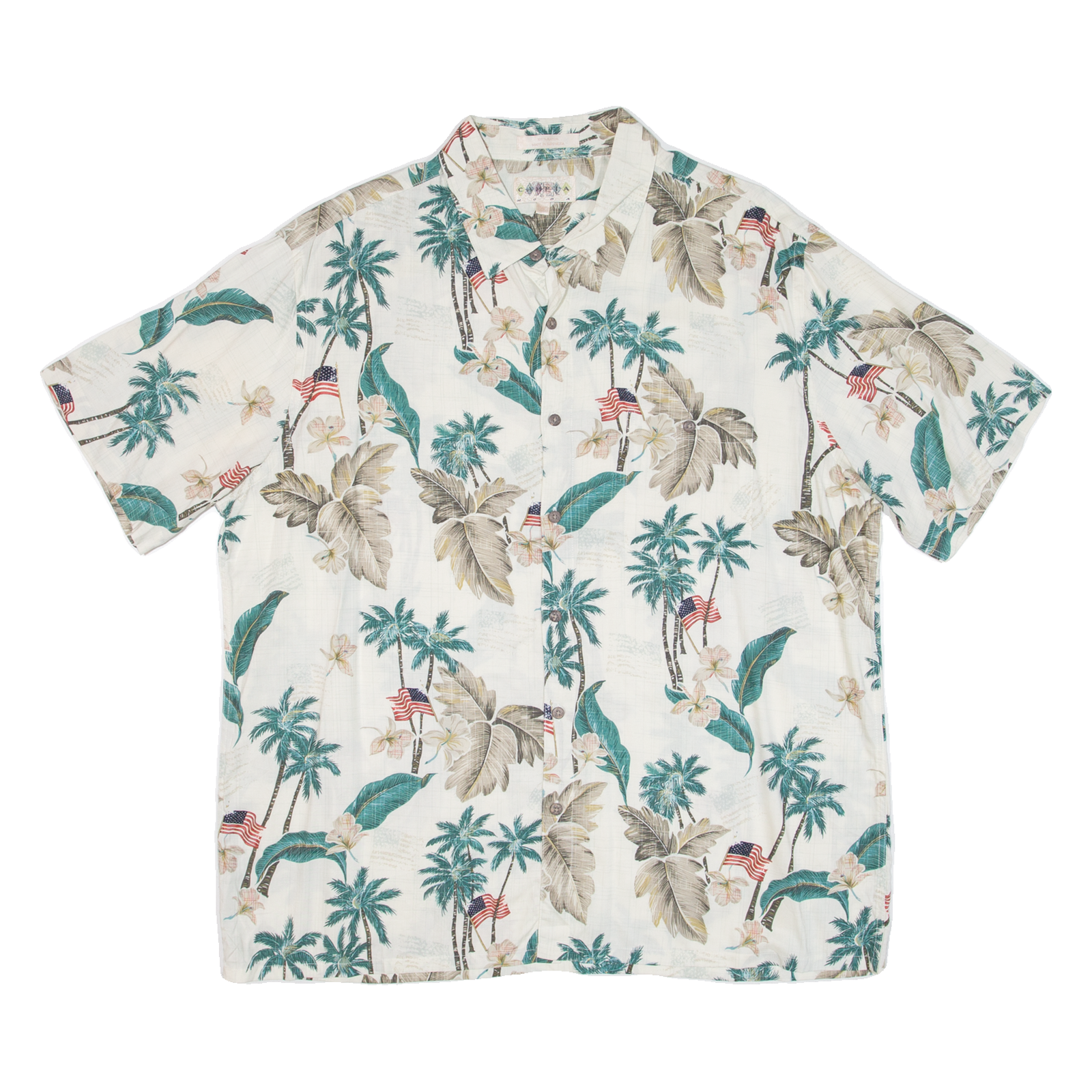 CAMPIA Mens Hawaiian Shirt Beige Floral XL Refurbished - N/A refurbished available on Cerqular