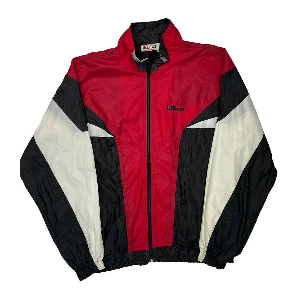 Wilson Windbreaker - XL Black Nylon Refurbished - Thrifted (note: this is a term often used to describe second- refurbished available on Cerqular