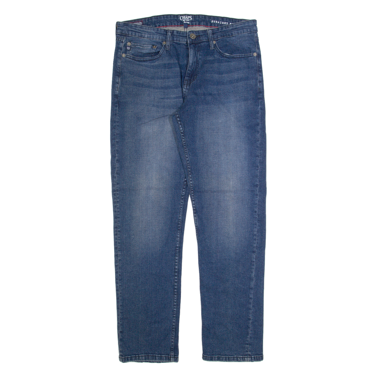 CHAPS Mens Jeans Blue Slim Straight Stone Wash W34 L32 Refurbished - N/A refurbished available on Cerqular