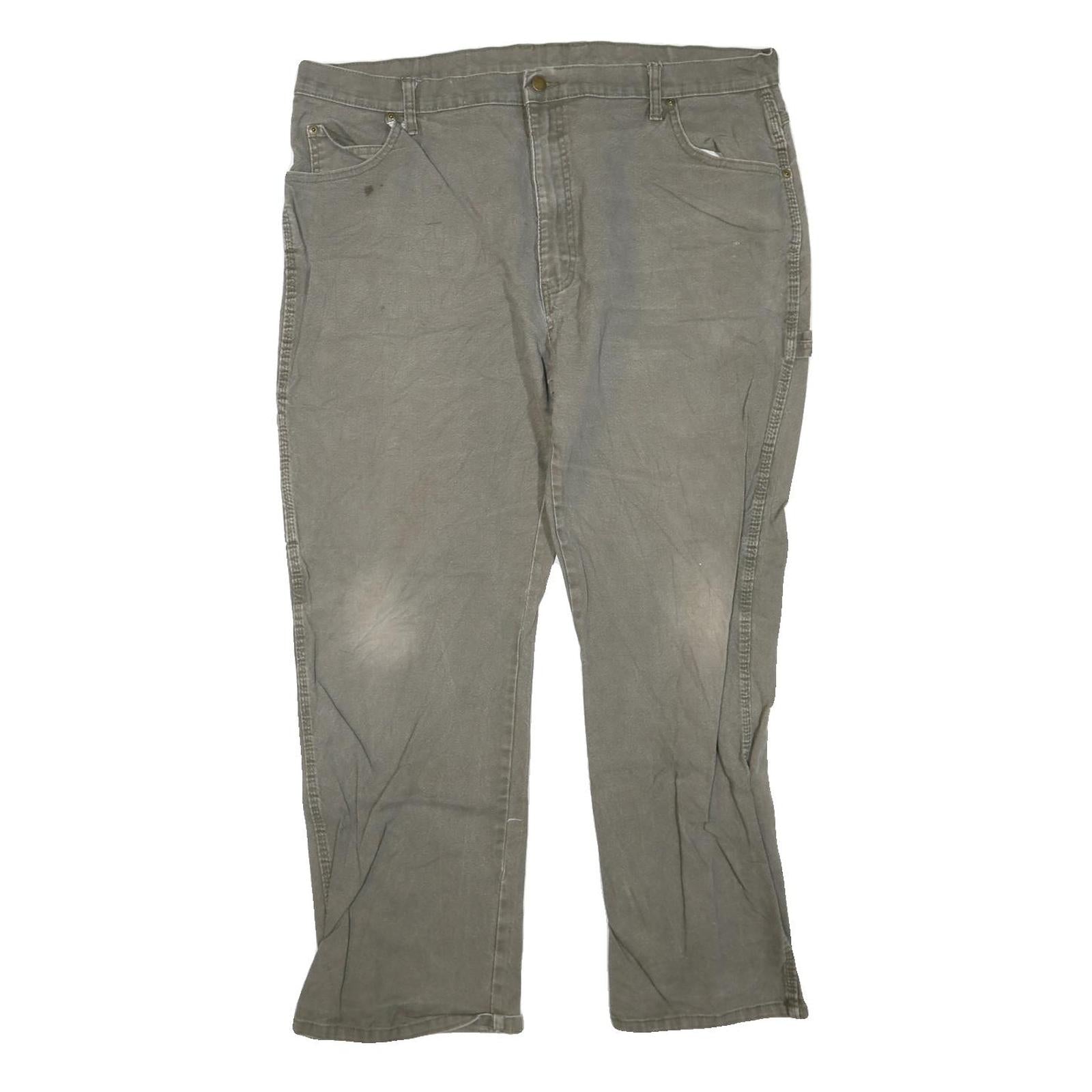 DICKIES Mens Regular Fit Straight Leg Denim Grey W40 L28 Workwear Zip Cotton Refurbished - N/A refurbished available on Cerqular