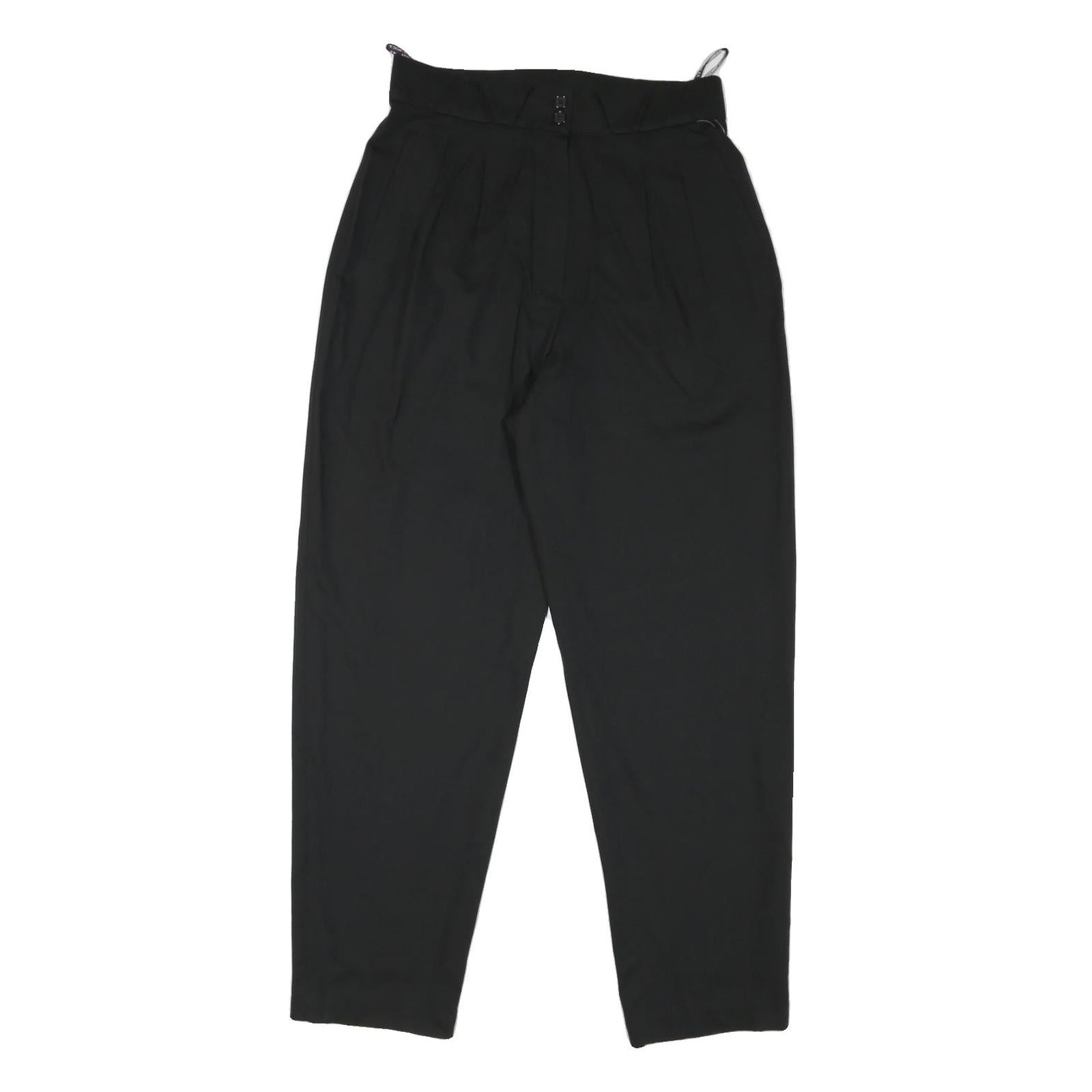 YESICA Womens Black Cotton Blend Relaxed Tapered Trousers W30 L30 Classic Style Refurbished - N/A refurbished available on Cerqular