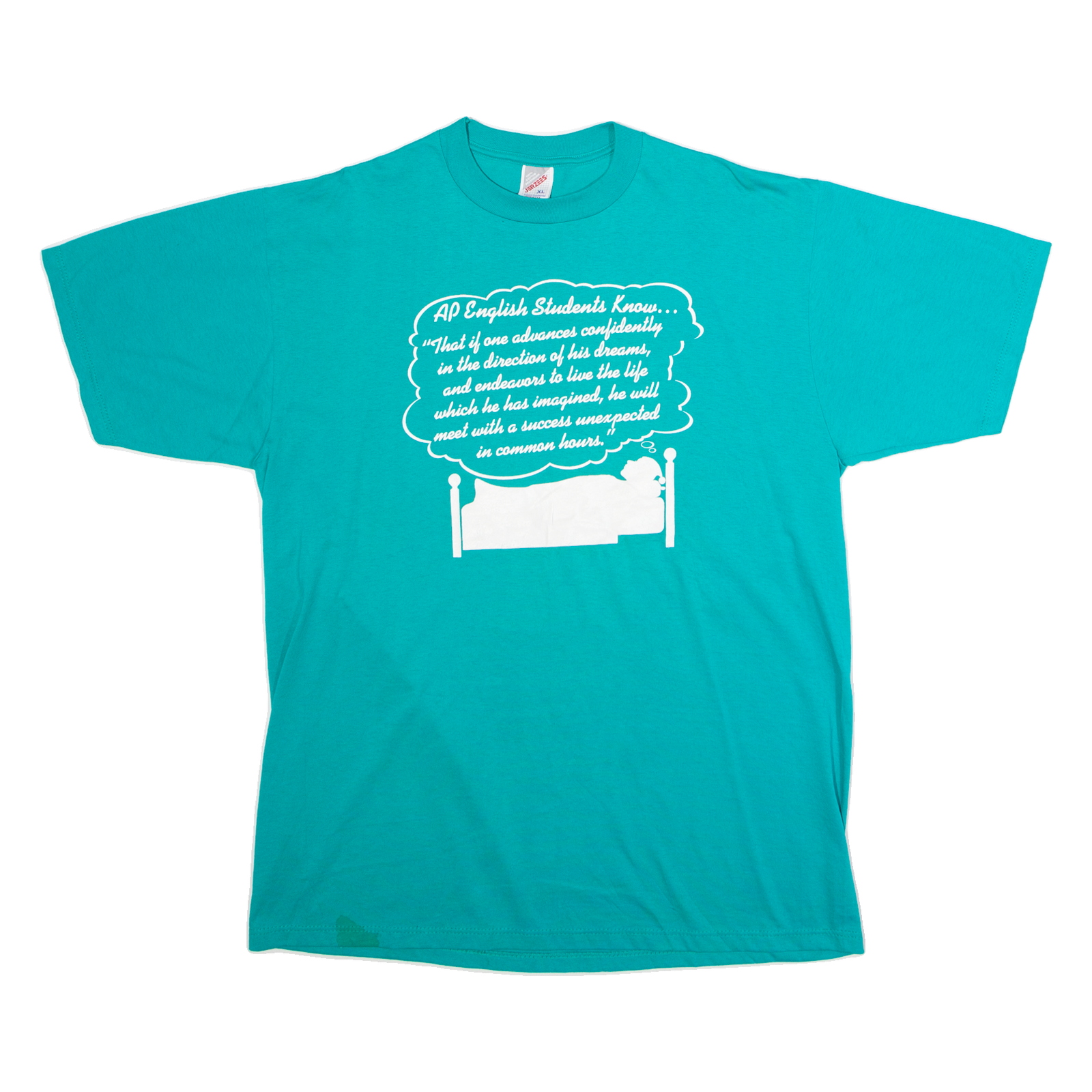 Buy JERZEES AP English Students Quote Mens T-Shirt Green 90s USA XL Refurbished - $15.59 JERZEES AP English Students Quote Mens T-Shirt Green 90s USA XL Refurbished - N/A refurbished available on Cerqular