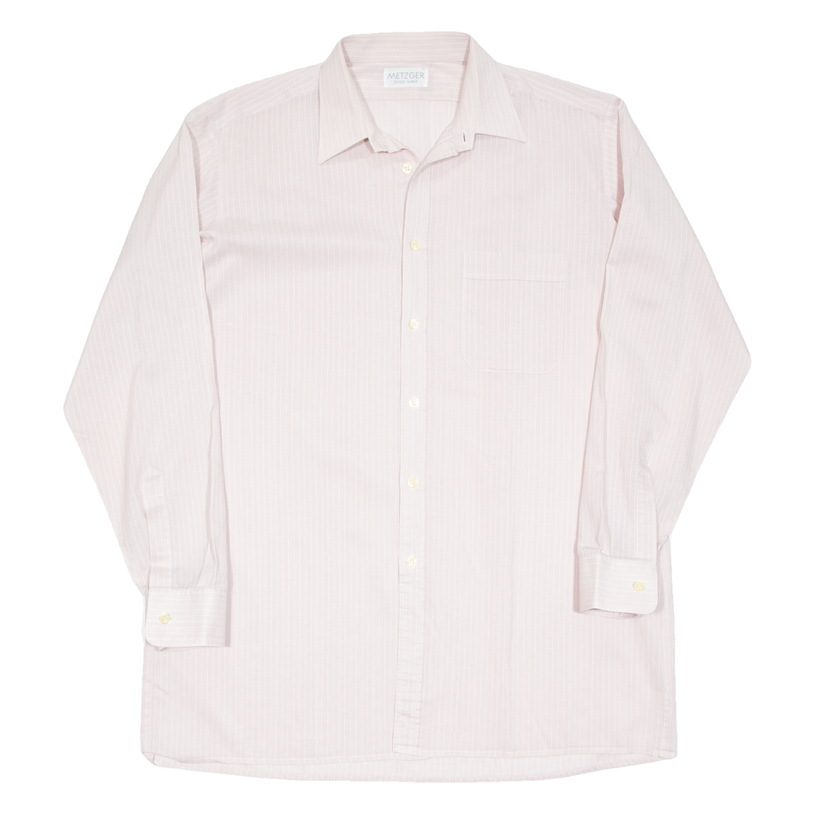 Mens Shirt Pink Striped Long Sleeve L Refurbished - N/A refurbished available on Cerqular