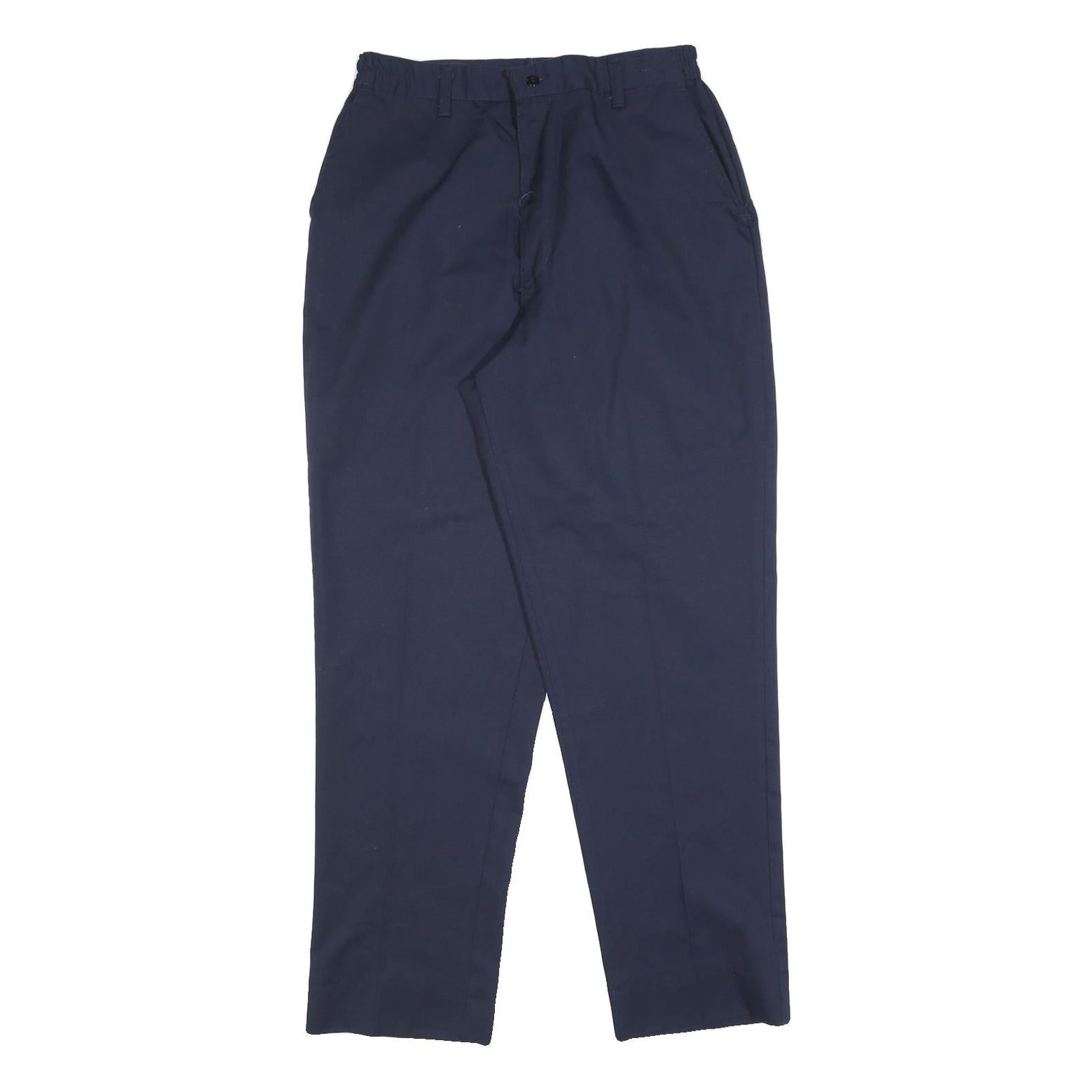 RED KAP Womens Regular Fit Navy Blue Trousers W28 L30 Cotton Blend Zip Closure Refurbished - N/A refurbished available on Cerqular